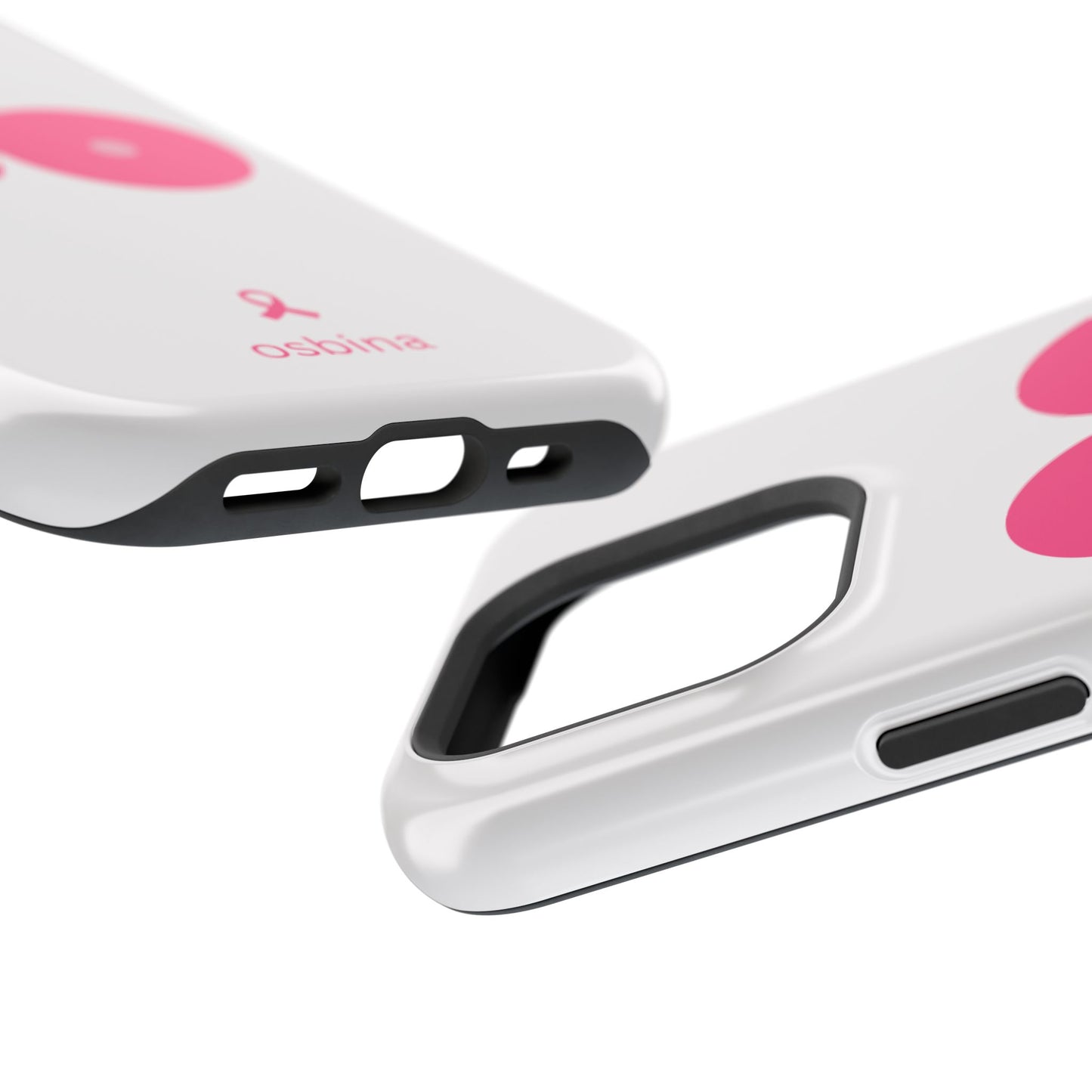 osbina | MagSafe compatible for iPhone | Limited Edition The Check Your Tatas Case in Light Pink + Soft Pink + Hot Pink | The Pink October Collection | Inspired By