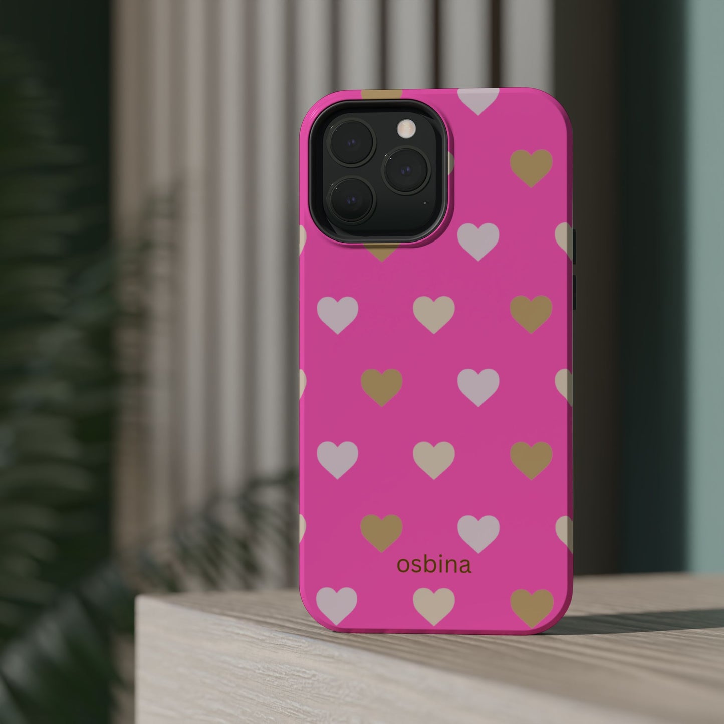 osbina | MagSafe compatible for iPhone | The Golden Hour Hearts Case | YAYOU Collection Supporting Shine Like Sable