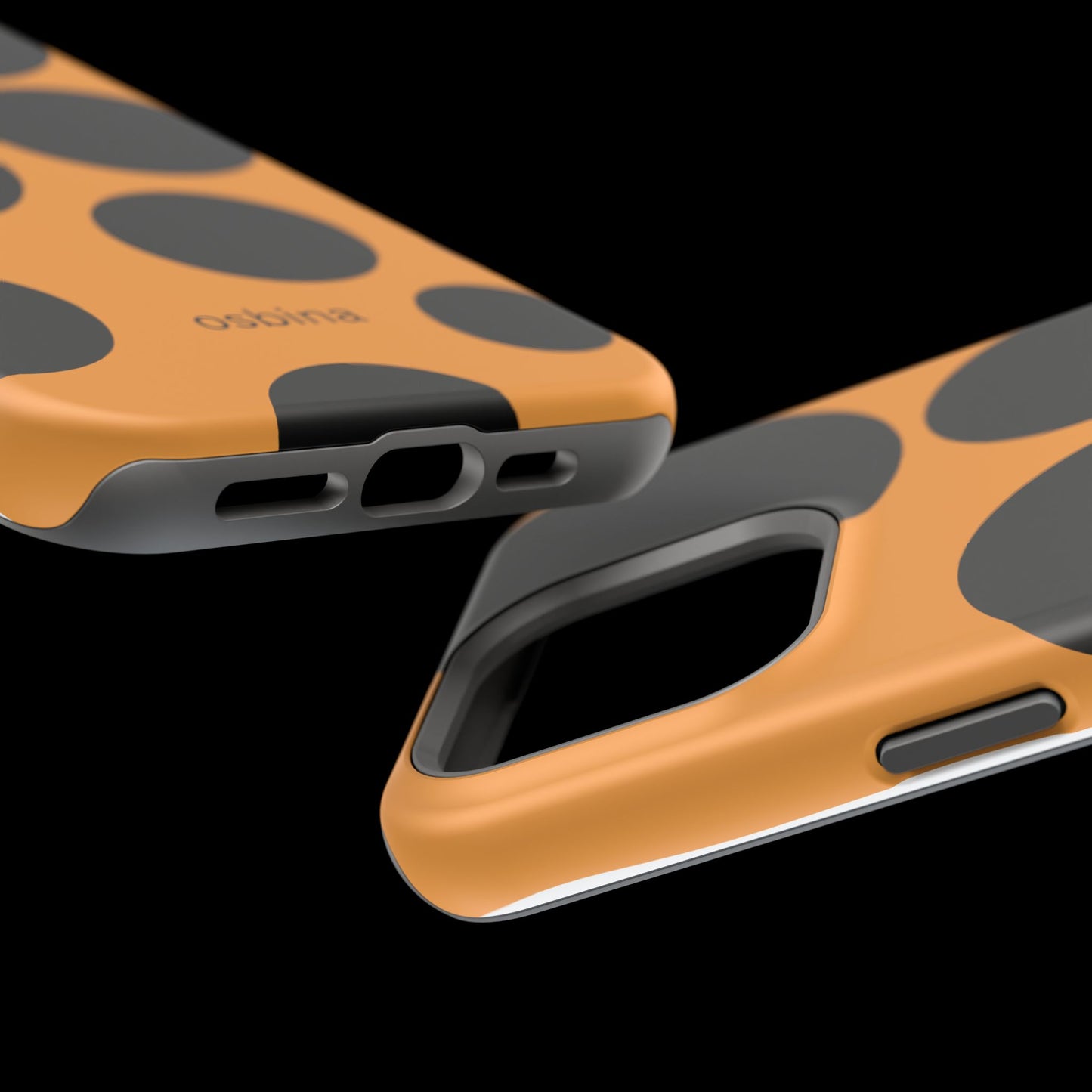 osbina | MagSafe Compatible for iPhone | The Bubble Statement Case in Orange + Black | The Season Collective
