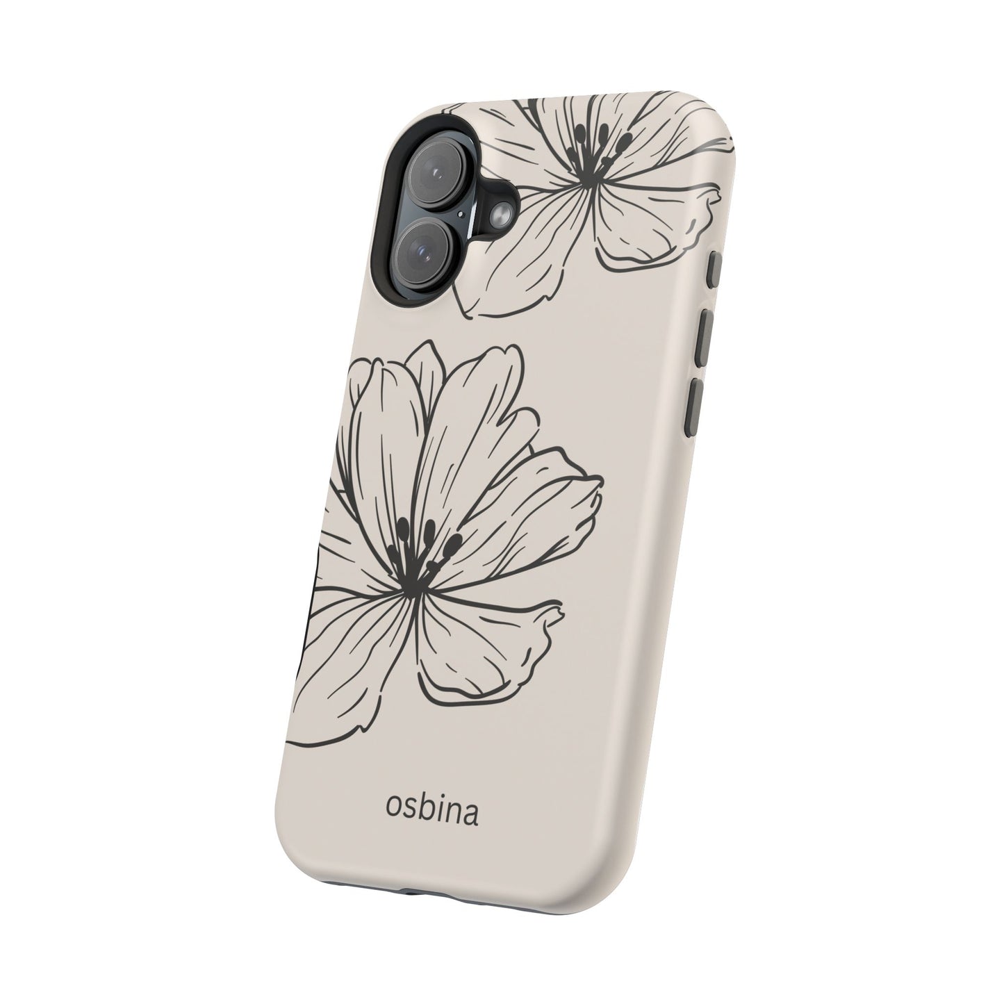 osbina | MagSafe compatible for iPhone | Poppy Whisper Phone Case | Modern Muse Collection
