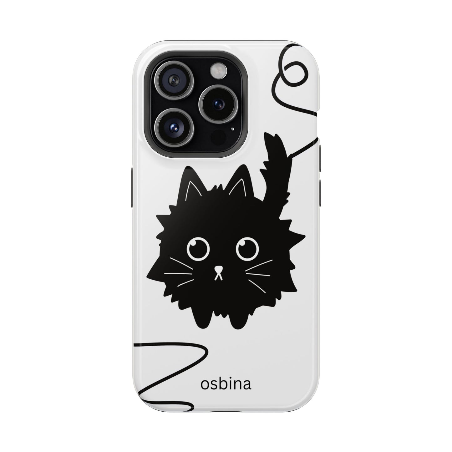 osbina | MagSafe compatible for iPhone | Midnight Couture Cat Phone Case | Season Collective Collection