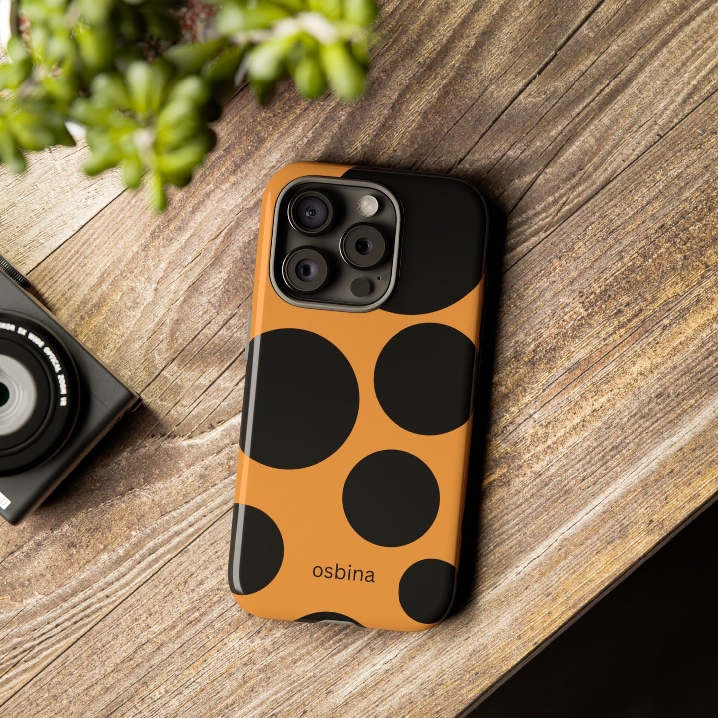osbina | The Bubble Statement Case in Orange + Black | The Season Collective