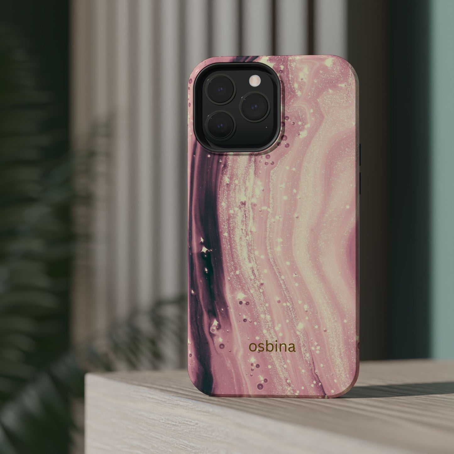 osbina | MagSafe compatible for iPhone | The Amethyst Glow Phone Case | Modern Muse Collection