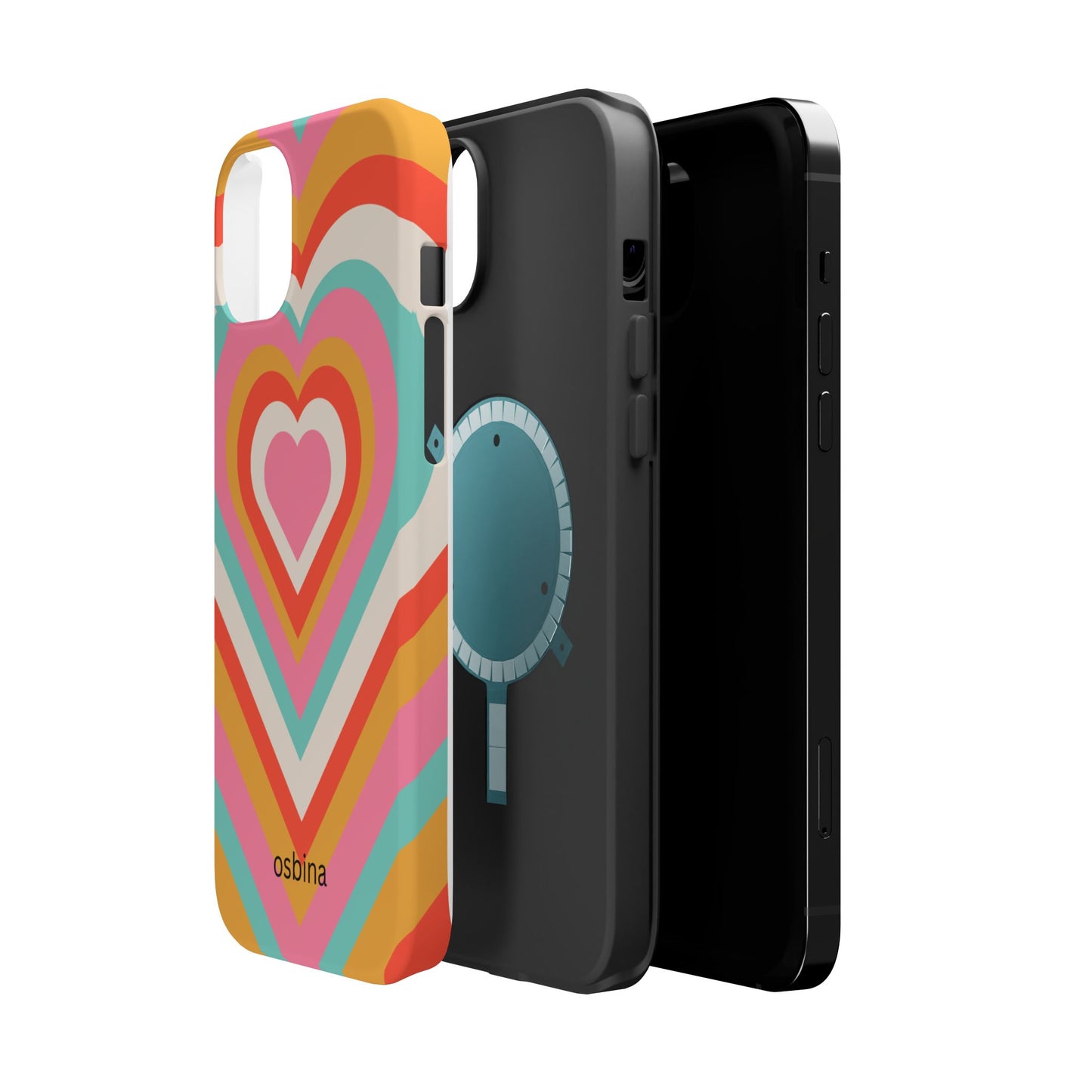osbina | MagSafe compatible for iPhone | Heart Nouveau Phone Case | Modern Muse Collection