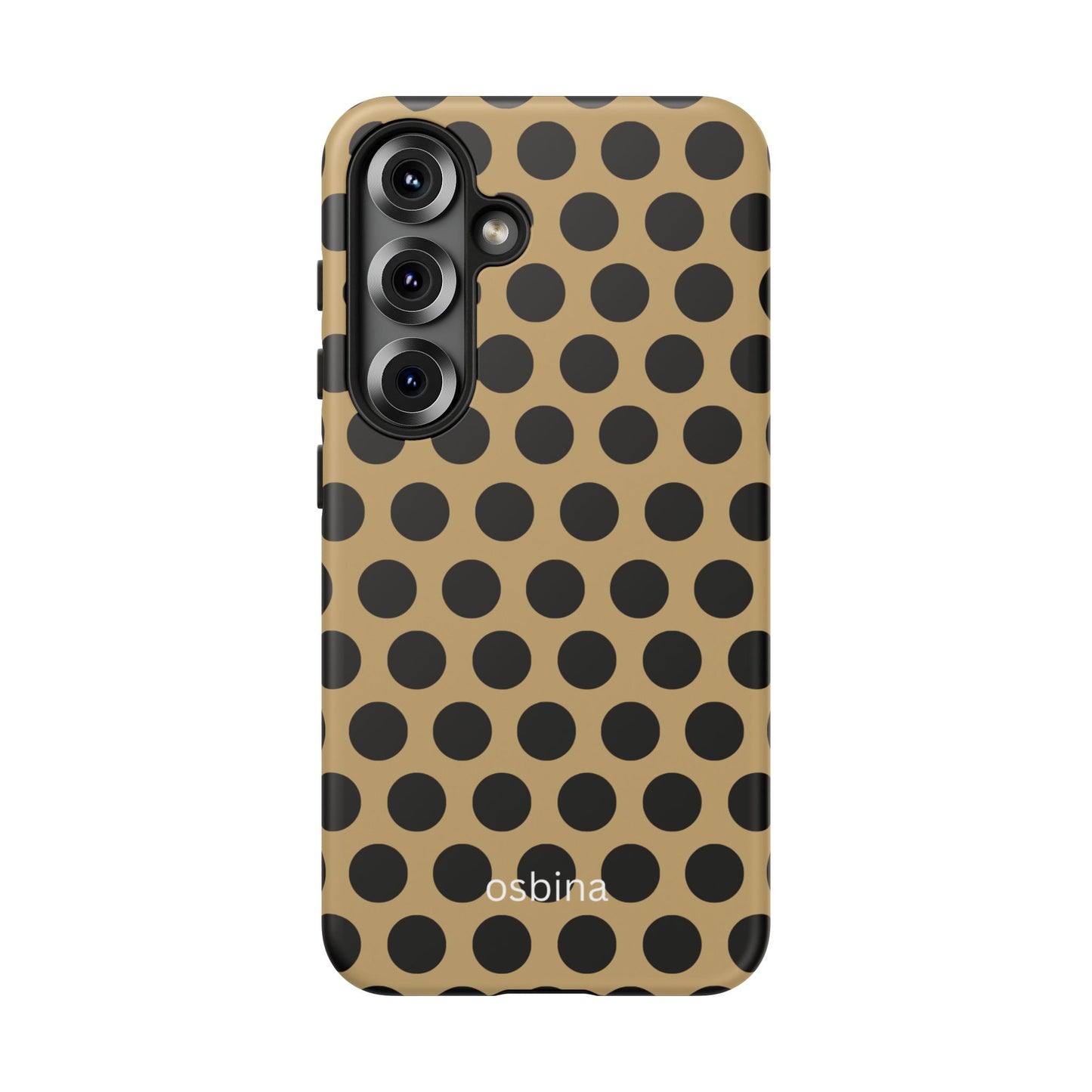 osbina | Camel Noir Dots Phone Case | Modern Muse Collection