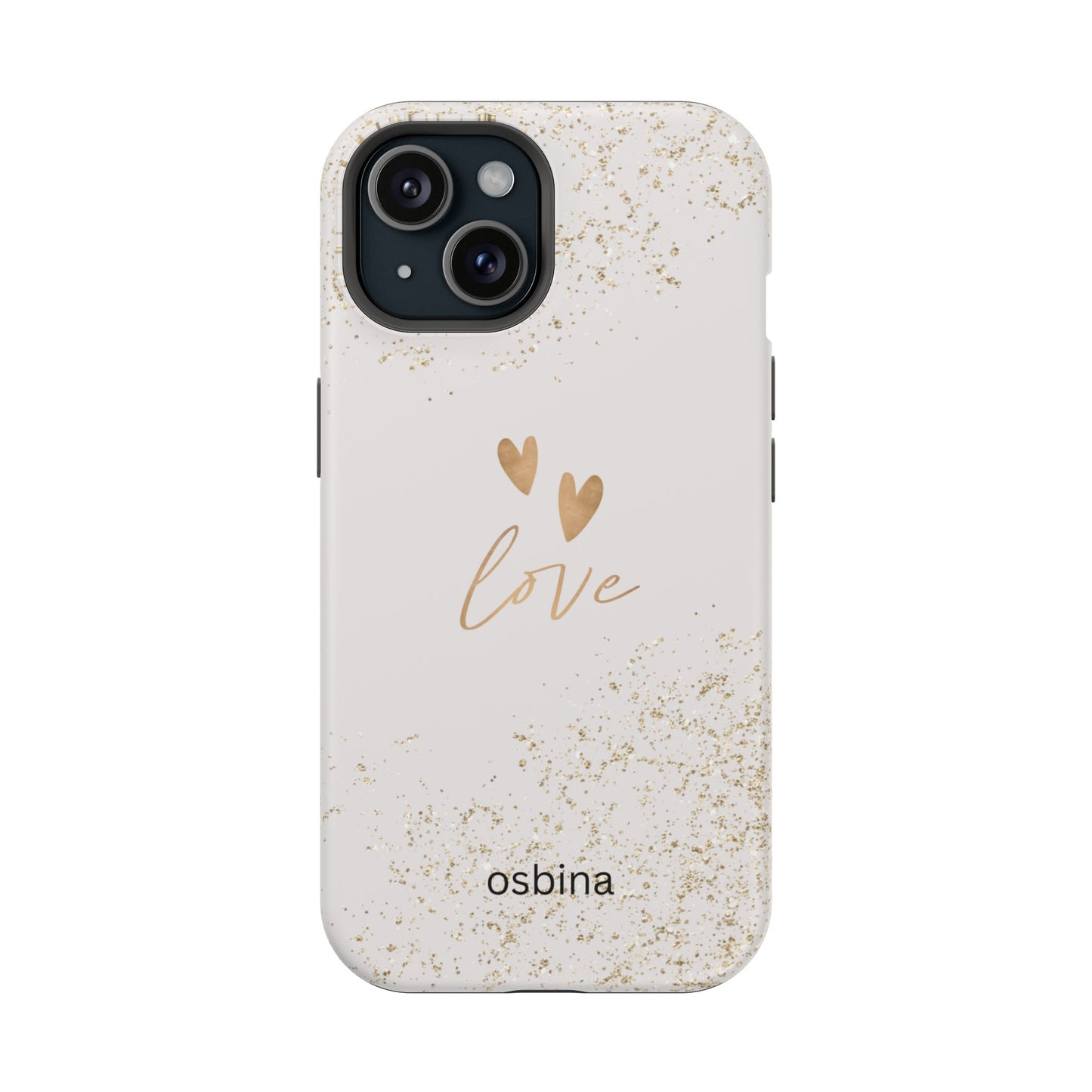 osbina | MagSafe compatible for iPhone | Golden Amour Phone Case | Modern Muse Collection