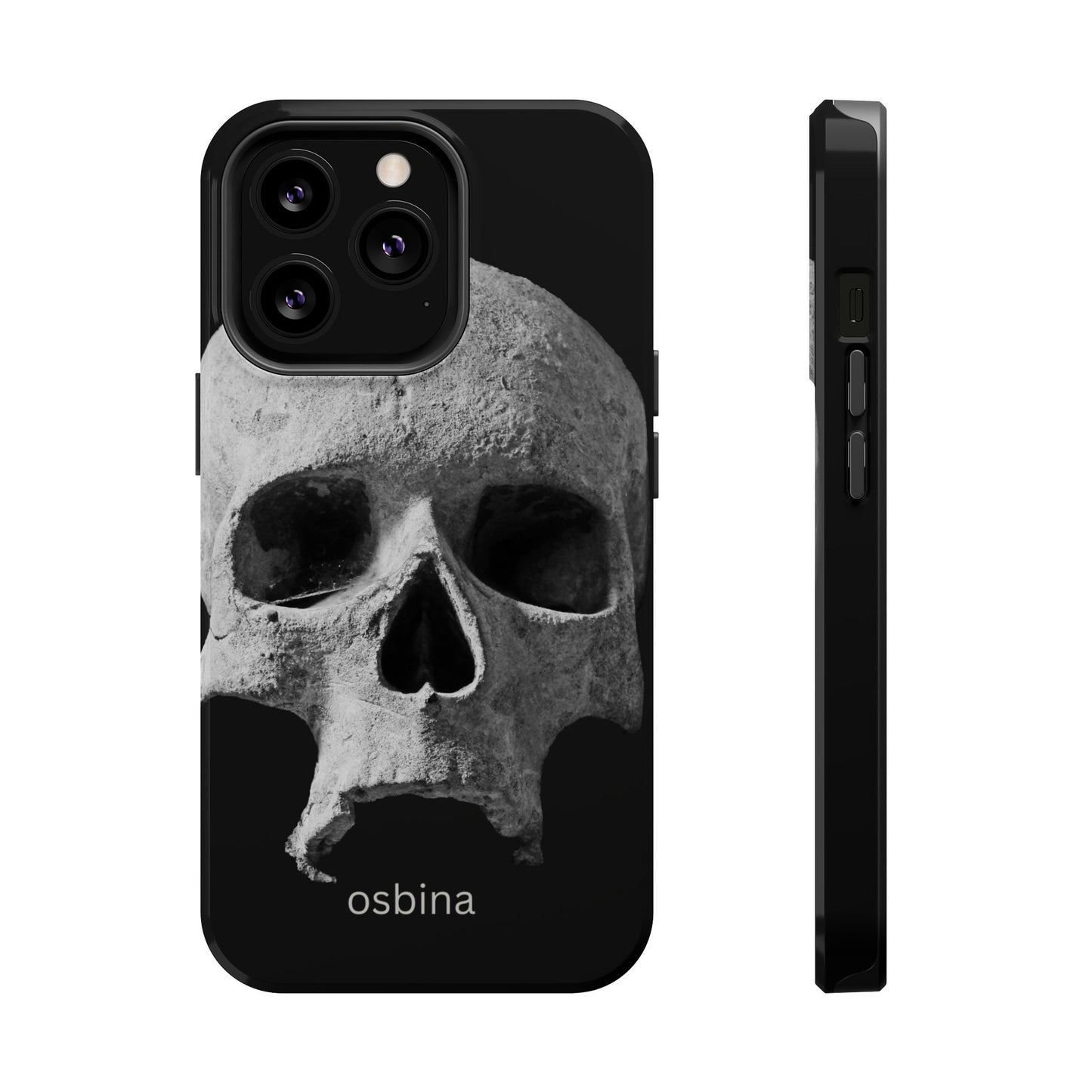osbina | MagSafe compatible for iPhone | White Skull Phone Case | Season Collective Collection