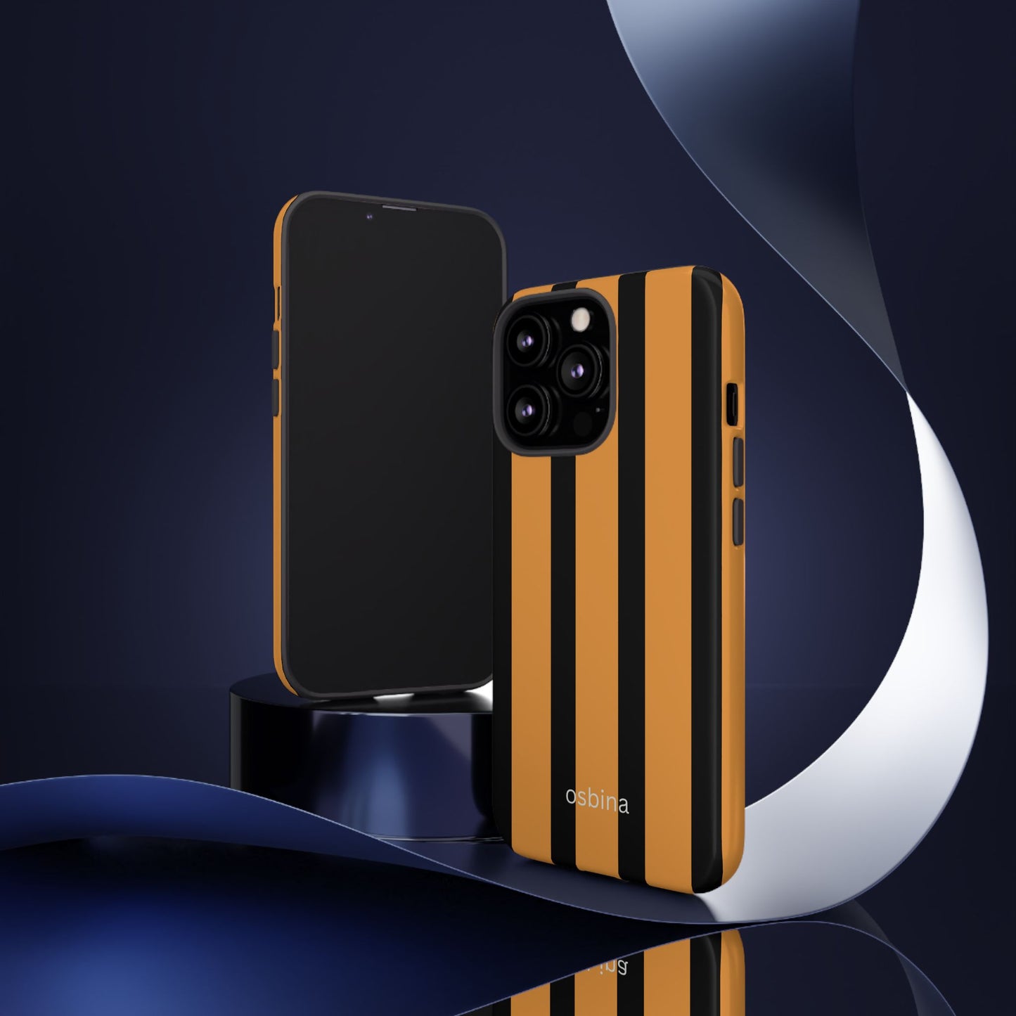 osbina | The Statement Stripe Case in Black + Orange | The Season Collective