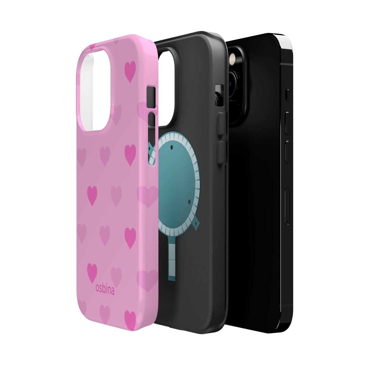 osbina | MagSafe compatible for iPhone | The Blushing Hearts Case | YAYOU Collection Supporting Shine Like Sable