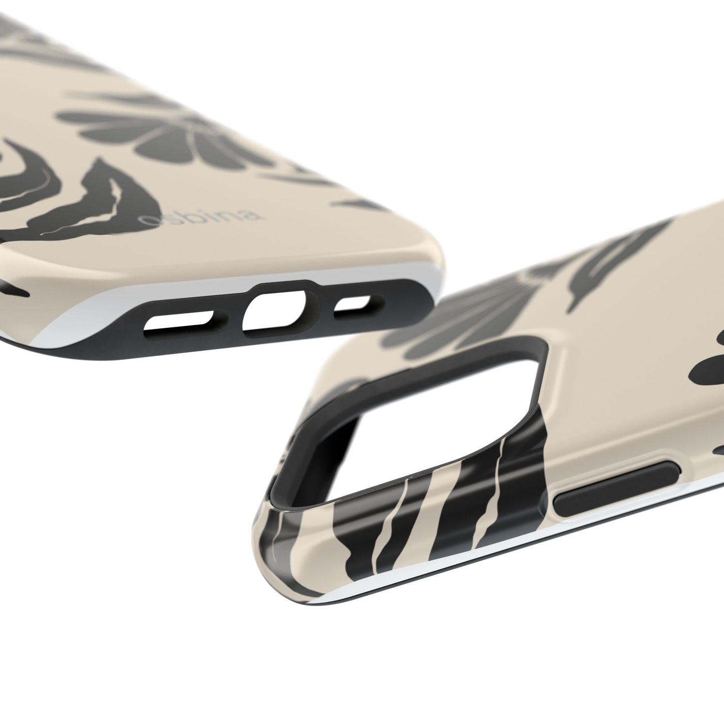 osbina | MagSafe compatible for iPhone | Obsidian Bloom Flower Phone Case | Modern Muse Collection