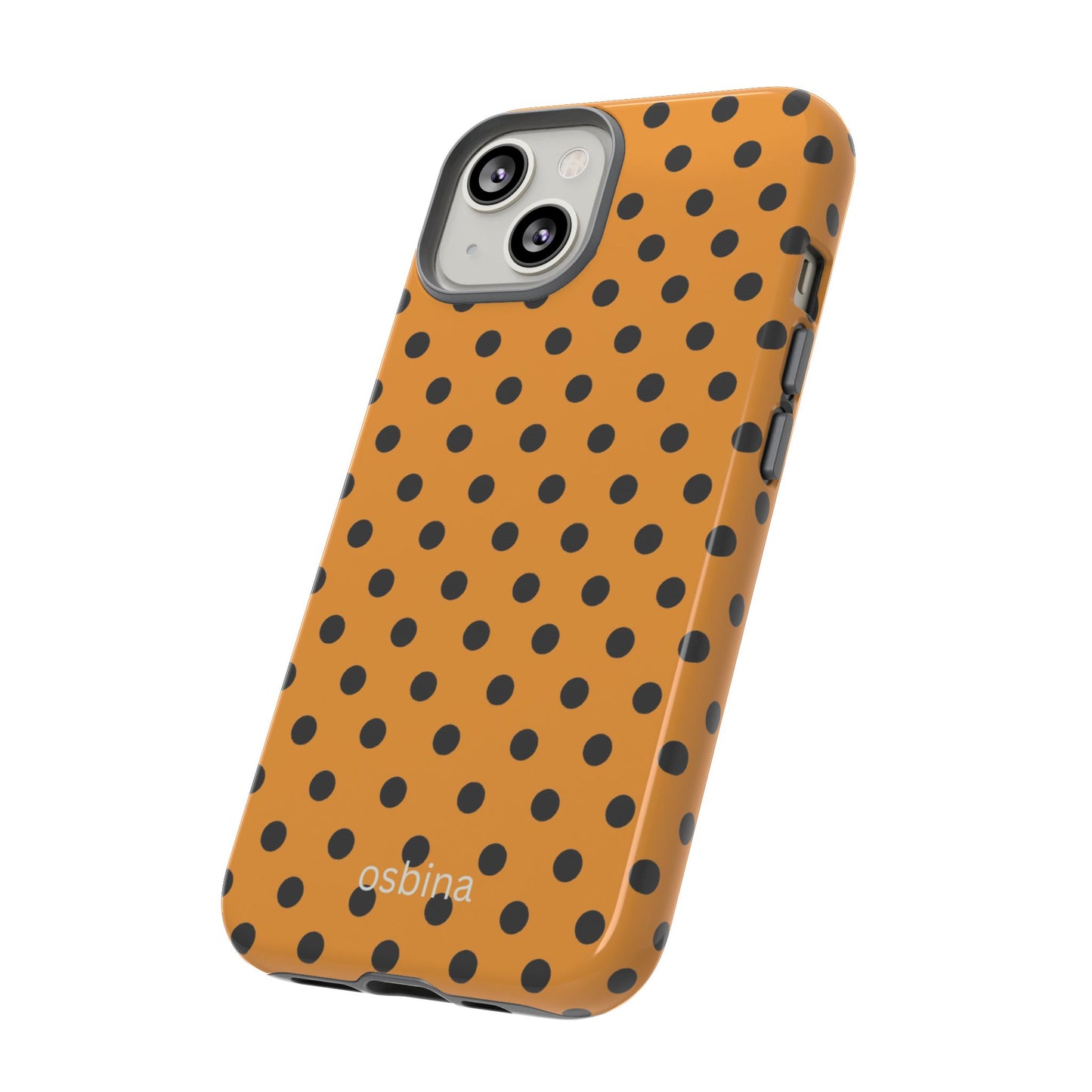 osbina | Spot On Chic — The Orange + Black Polka Dot Case | The Season Collective