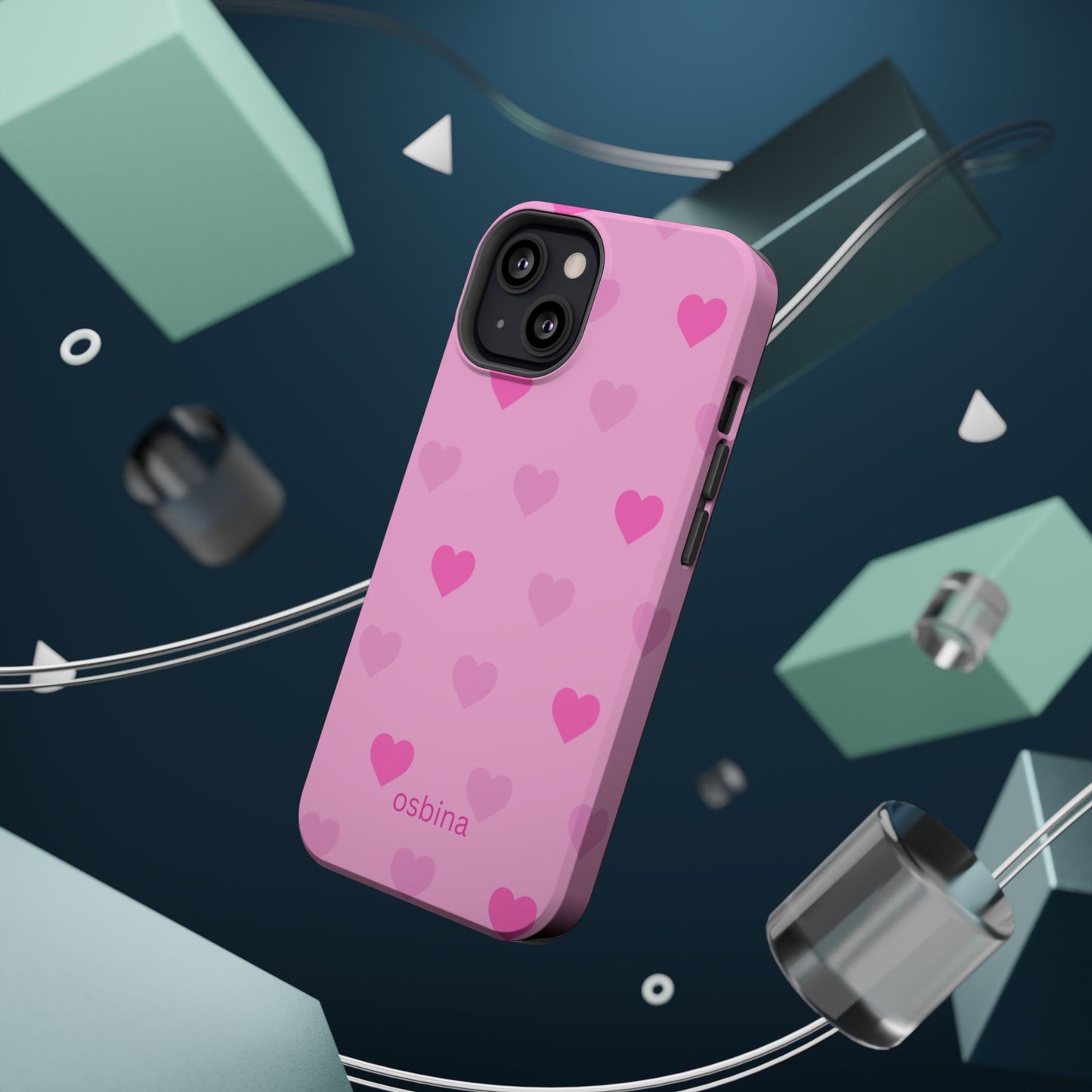 osbina | MagSafe compatible for iPhone | The Blushing Hearts Case | YAYOU Collection Supporting Shine Like Sable