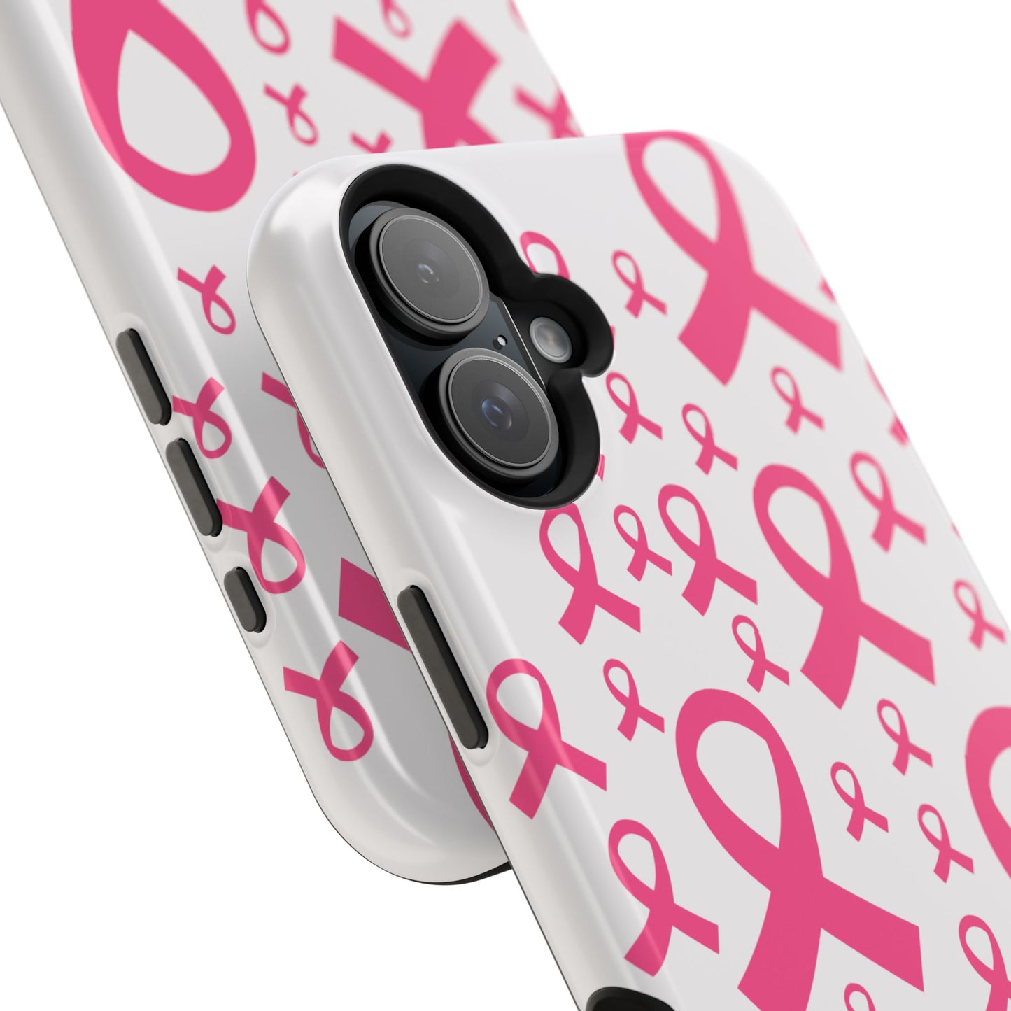 osbina | MagSafe compatible for iPhone | Limited Edition Strength in Ribbons Case in Light Pink + Soft Pink + Hot Pink | The Pink October Collection | Inspired By