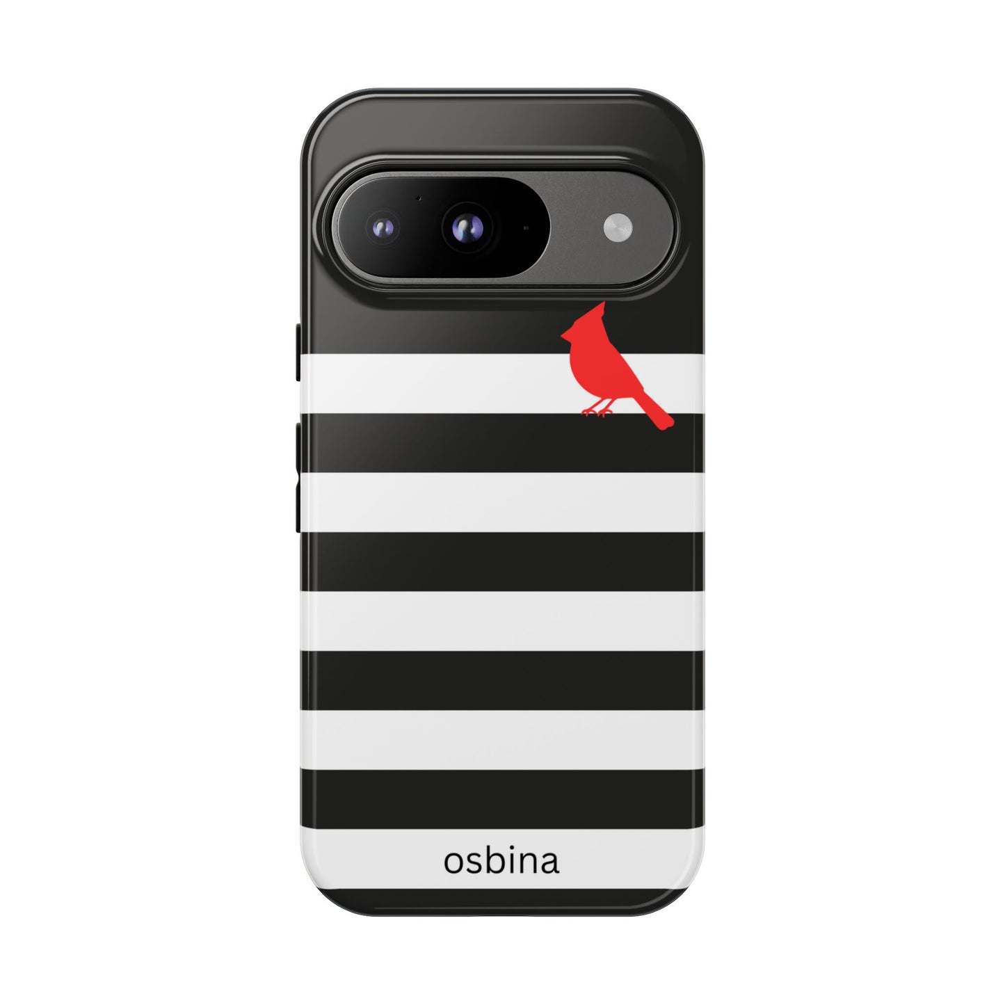 osbina | Redbird Edition Thinking of You Phone Case Black & White Stripe | Inspired By Collection