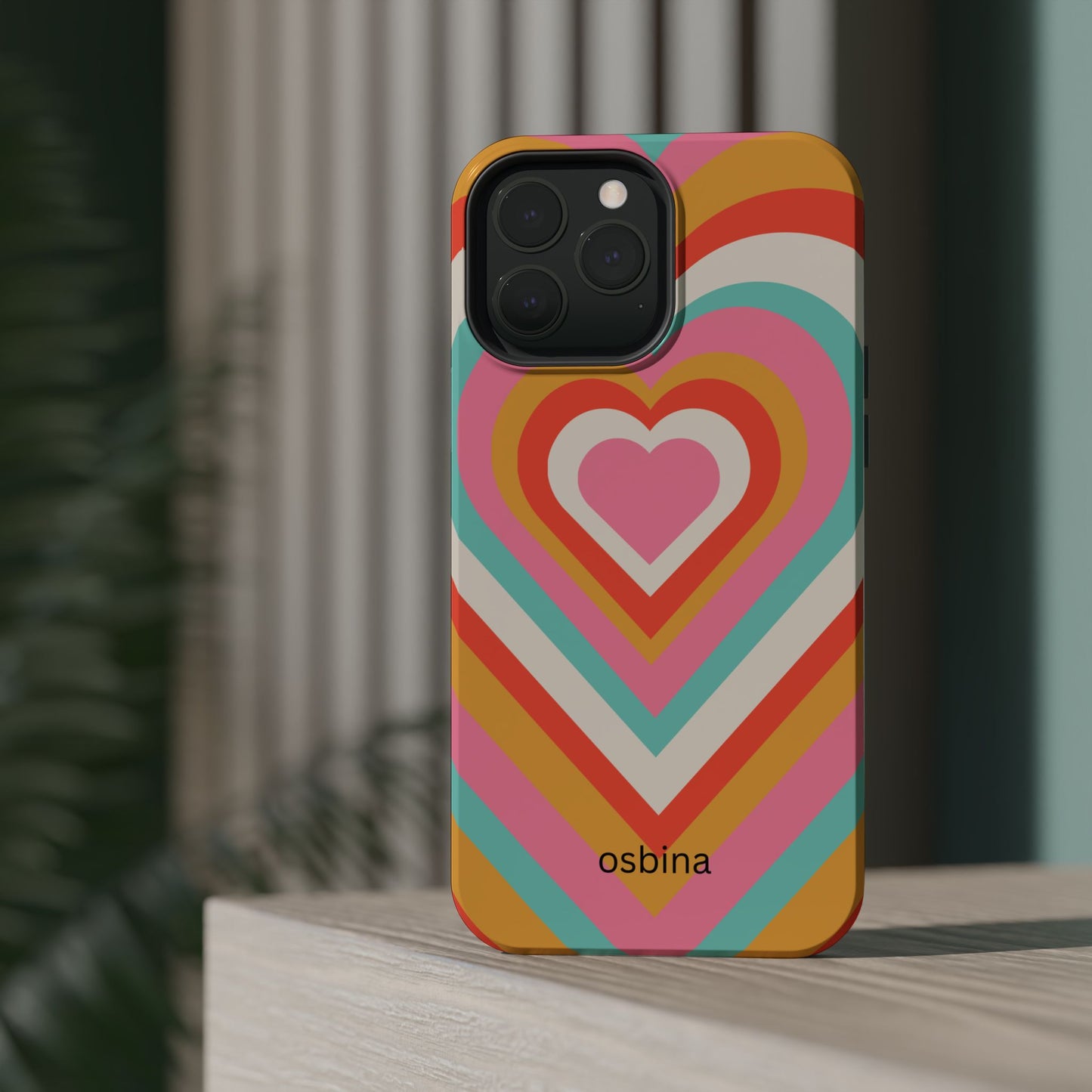 osbina | MagSafe compatible for iPhone | Heart Nouveau Phone Case | Modern Muse Collection