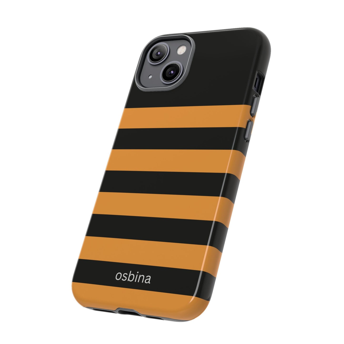osbina | The Horizon Stripe Case in Black + Orange | The Season Collective