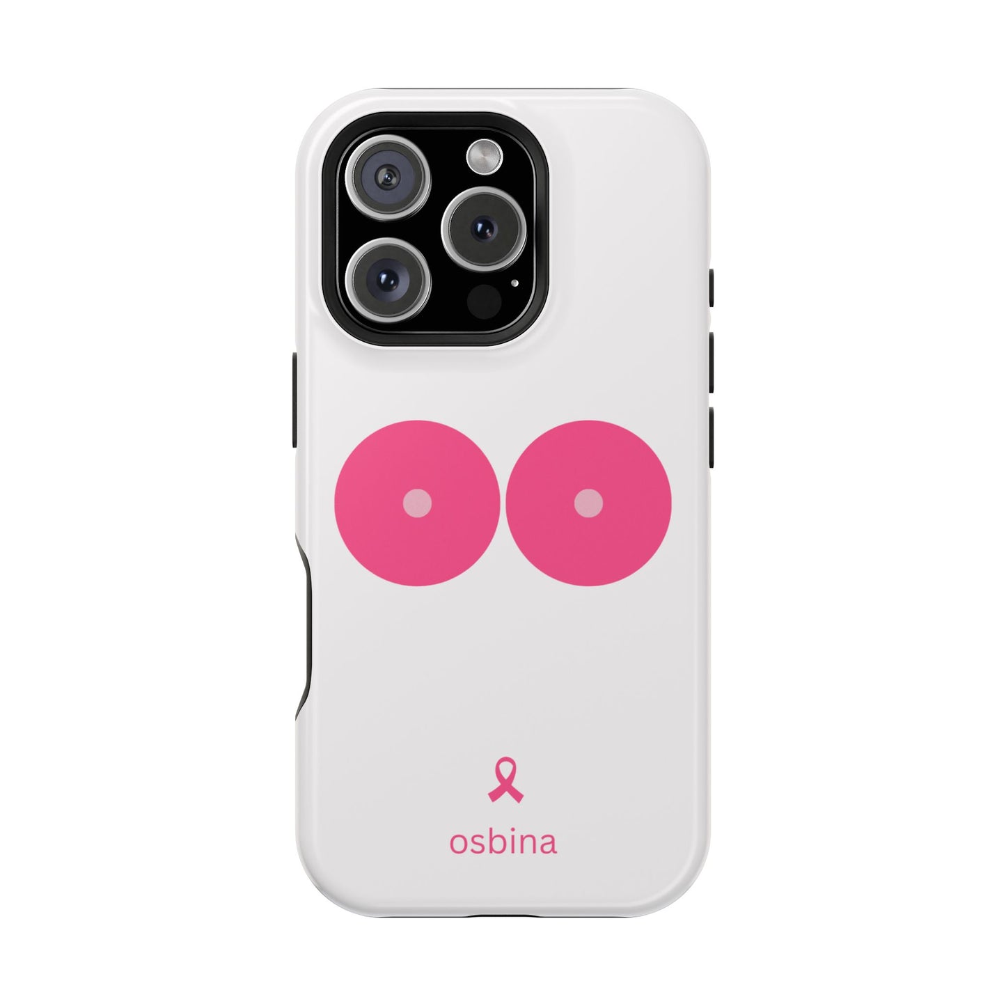osbina | MagSafe compatible for iPhone | Limited Edition The Check Your Tatas Case in Light Pink + Soft Pink + Hot Pink | The Pink October Collection | Inspired By