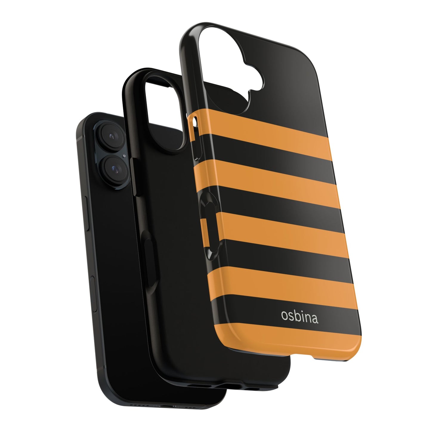 osbina | The Horizon Stripe Case in Black + Orange | The Season Collective