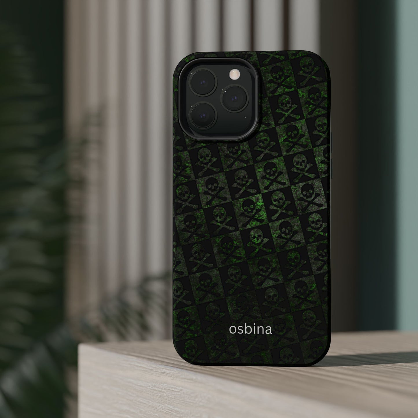 osbina | MagSafe compatible for iPhone | Skull & Crossbones Phone Case | Season Collective Collection
