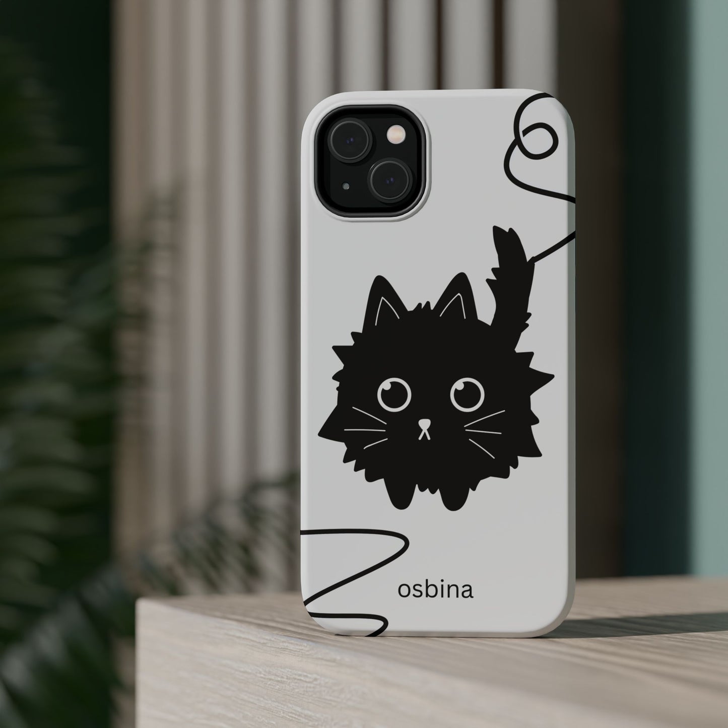 osbina | MagSafe compatible for iPhone | Midnight Couture Cat Phone Case | Season Collective Collection