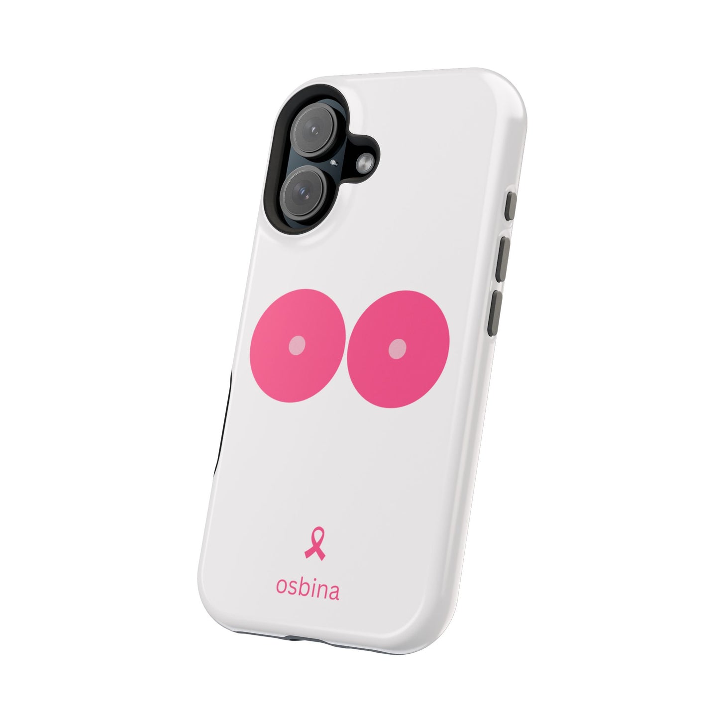 osbina | MagSafe compatible for iPhone | Limited Edition The Check Your Tatas Case in Light Pink + Soft Pink + Hot Pink | The Pink October Collection | Inspired By