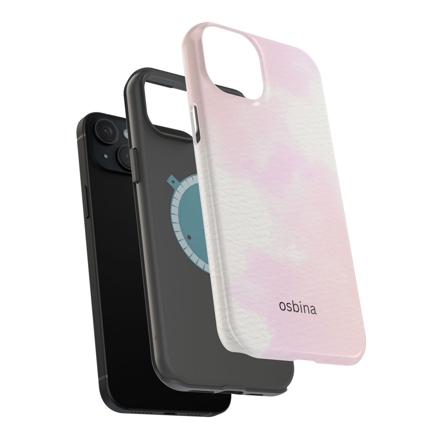 osbina | MagSafe compatible for iPhone | Pink Cotton Cloud Phone Case | Modern Muse Collection
