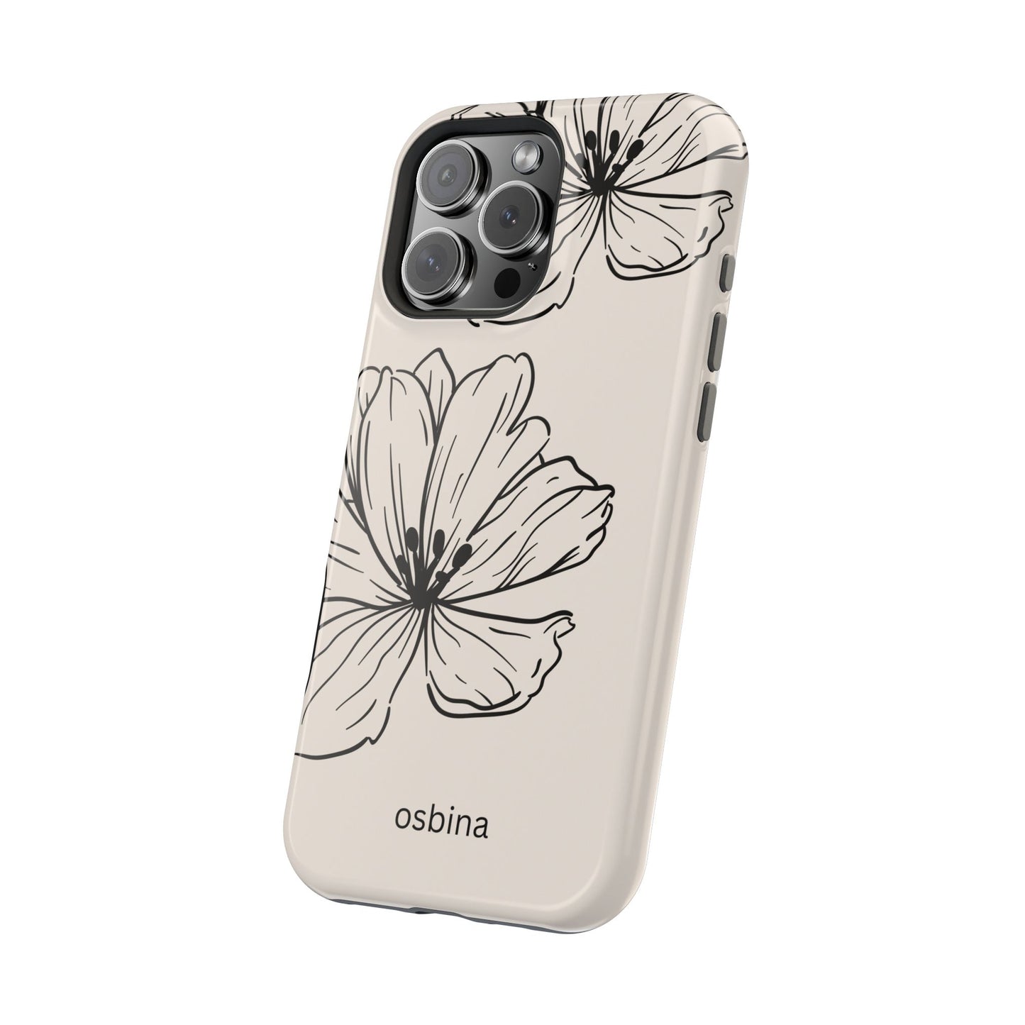 osbina | MagSafe compatible for iPhone | Poppy Whisper Phone Case | Modern Muse Collection
