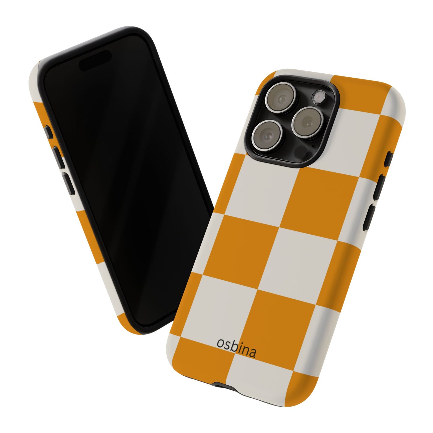 osbina | Check You Out — The Orange + White Check Case | The Season Collective