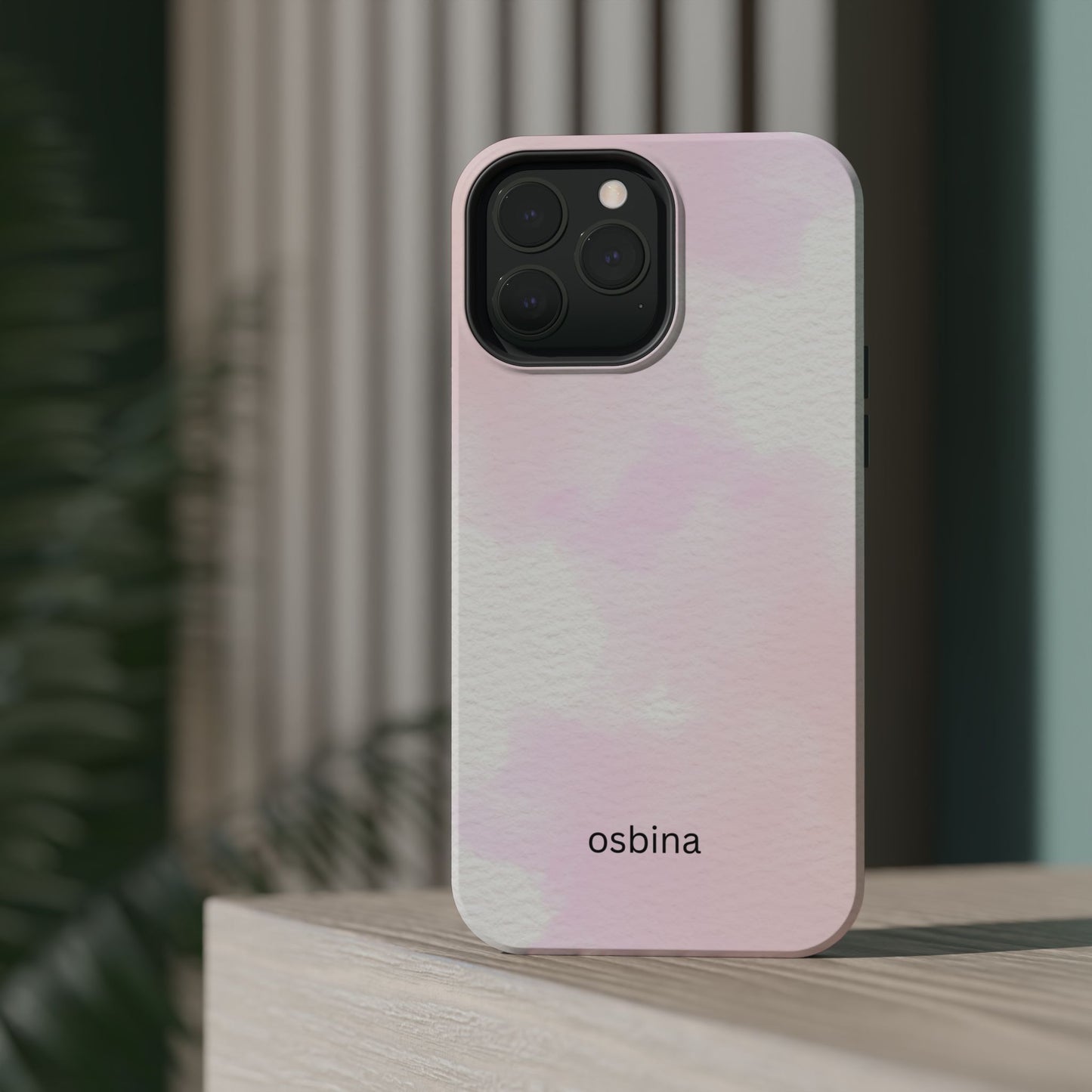 osbina | MagSafe compatible for iPhone | Pink Cotton Cloud Phone Case | Modern Muse Collection