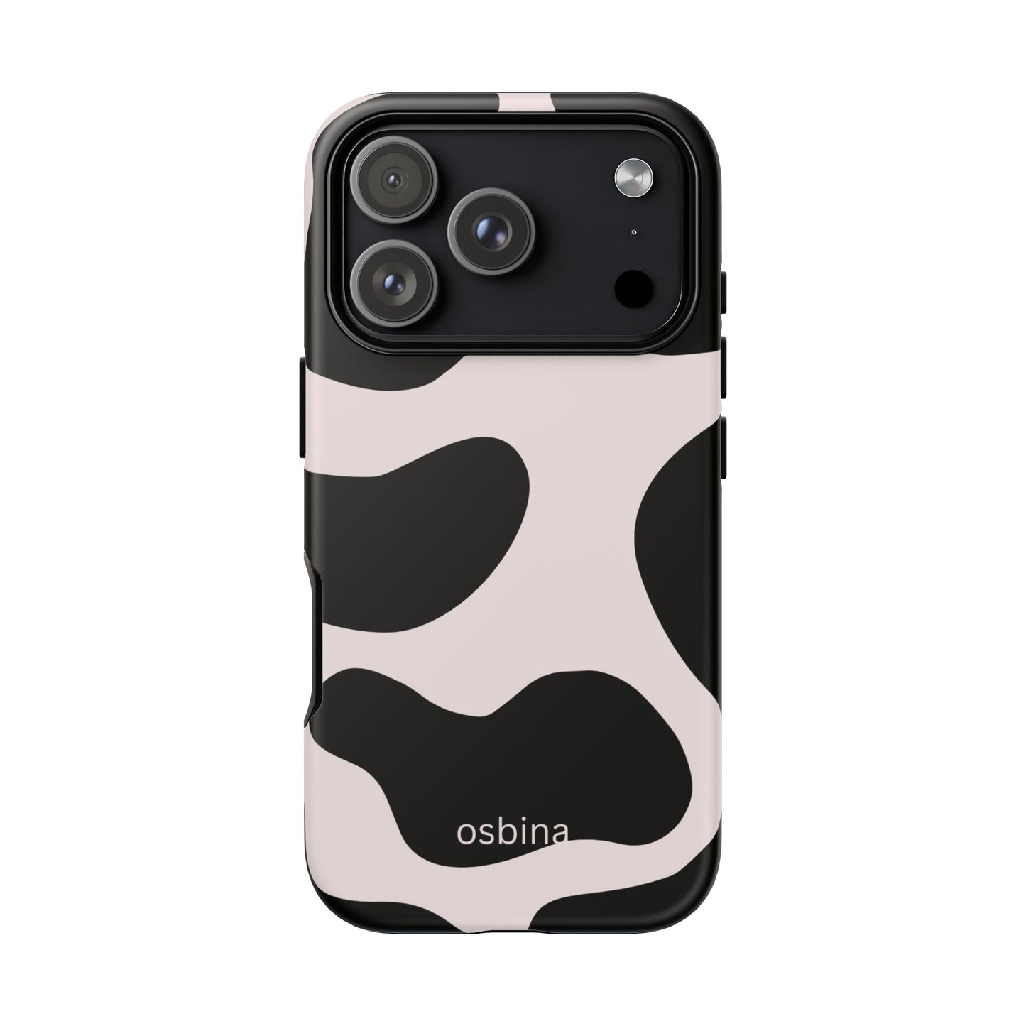 osbina | Prairie Chic Pink & Black Cow Print Phone Case | Modern Muse Collection