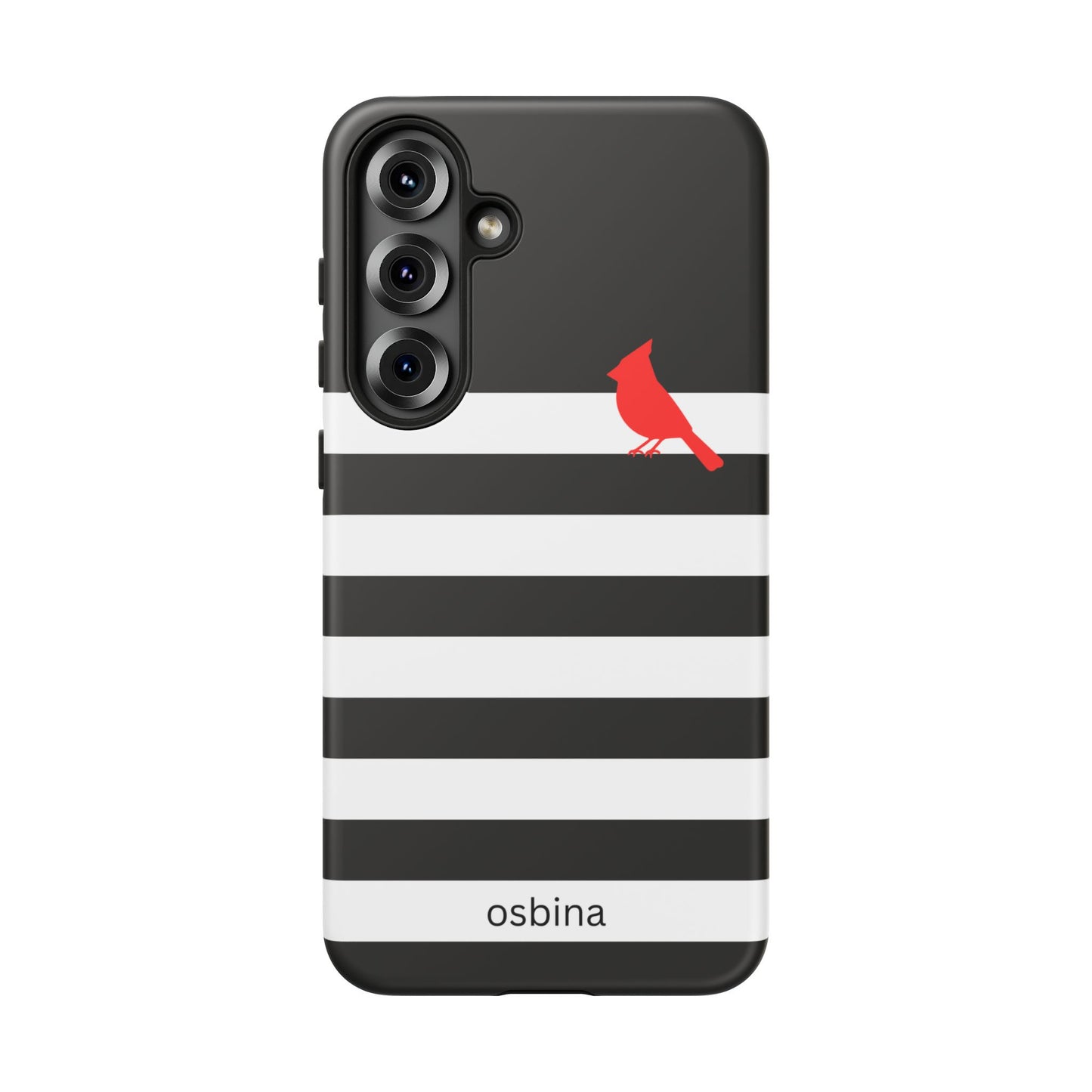osbina | Redbird Edition Thinking of You Phone Case Black & White Stripe | Inspired By Collection