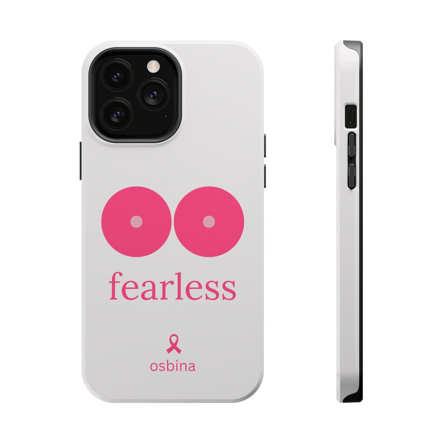 osbina | MagSafe compatible for iPhone | Limited Edition The Fearless Tatas Case in Light Pink + Soft Pink + Hot Pink | The Pink October Collection | Inspired By
