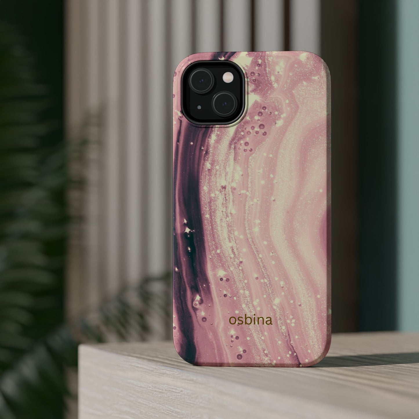 osbina | MagSafe compatible for iPhone | The Amethyst Glow Phone Case | Modern Muse Collection