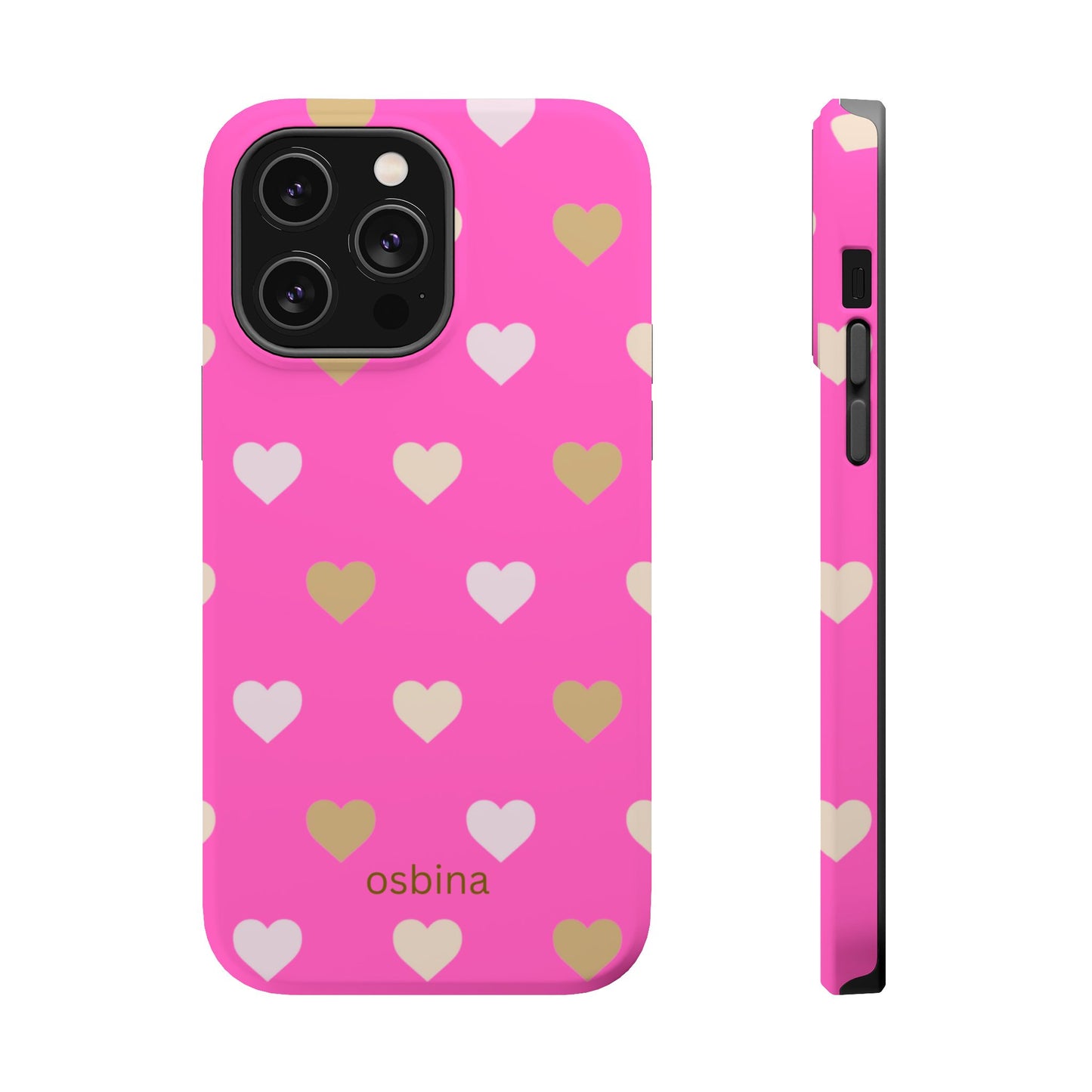 osbina | MagSafe compatible for iPhone | The Golden Hour Hearts Case | YAYOU Collection Supporting Shine Like Sable