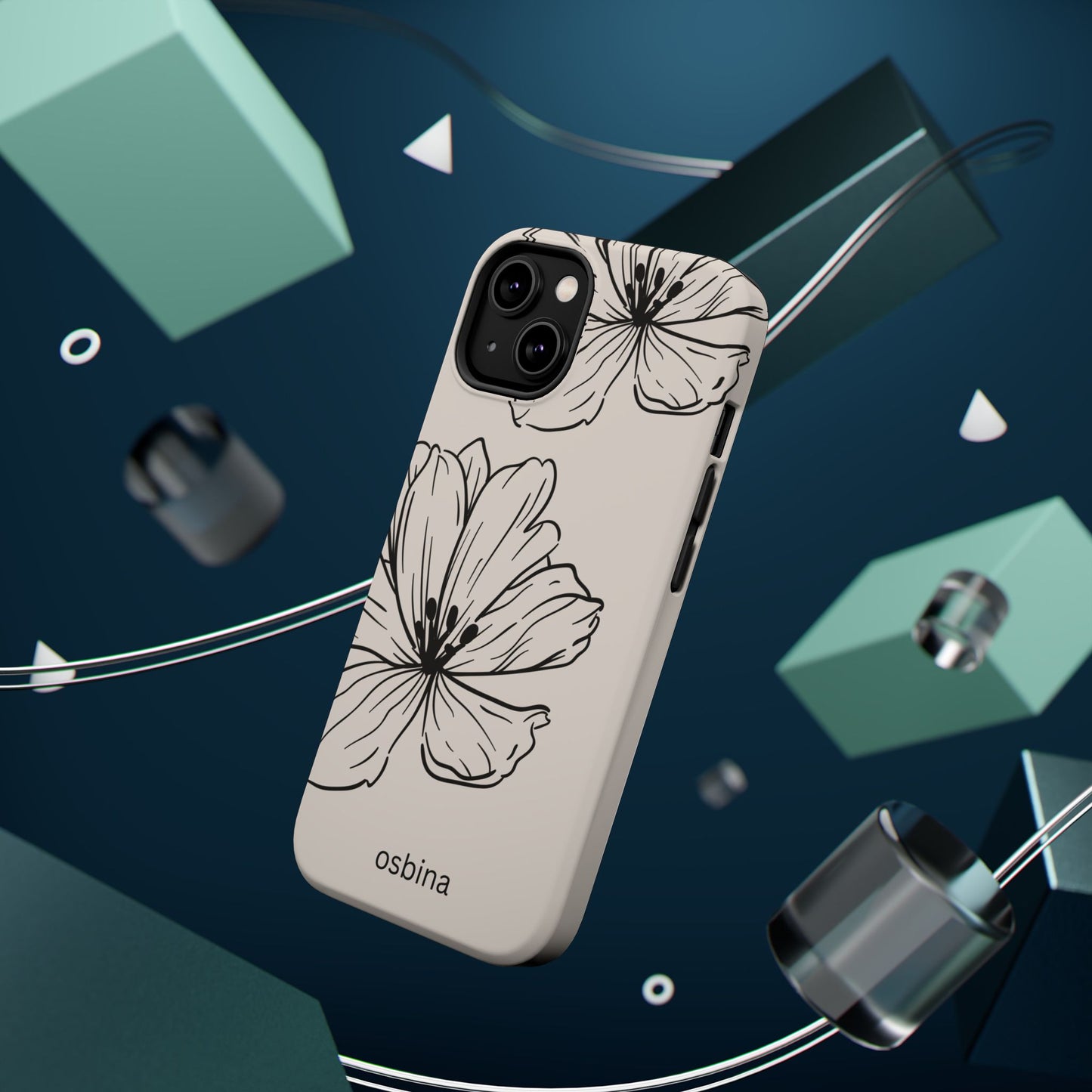 osbina | MagSafe compatible for iPhone | Poppy Whisper Phone Case | Modern Muse Collection