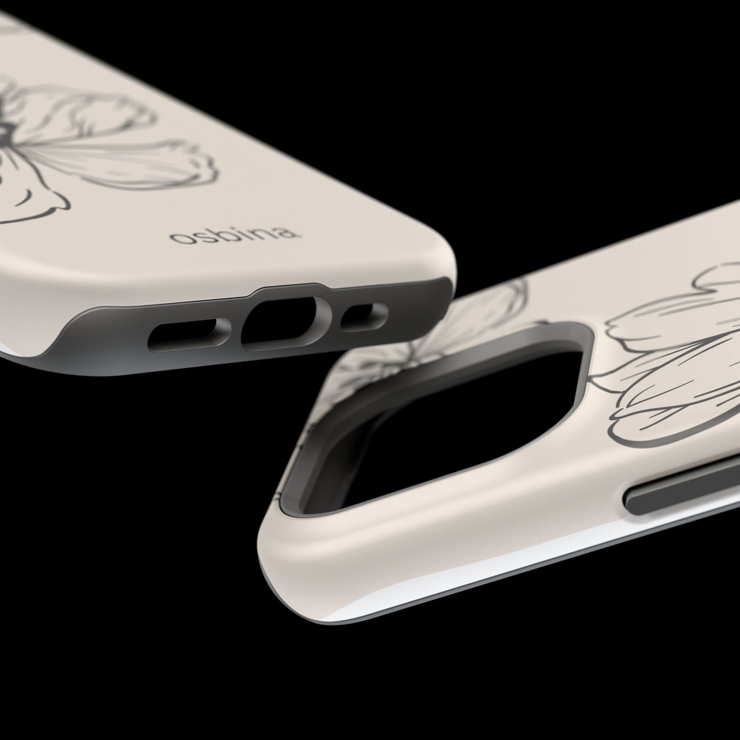 osbina | MagSafe compatible for iPhone | Poppy Whisper Phone Case | Modern Muse Collection