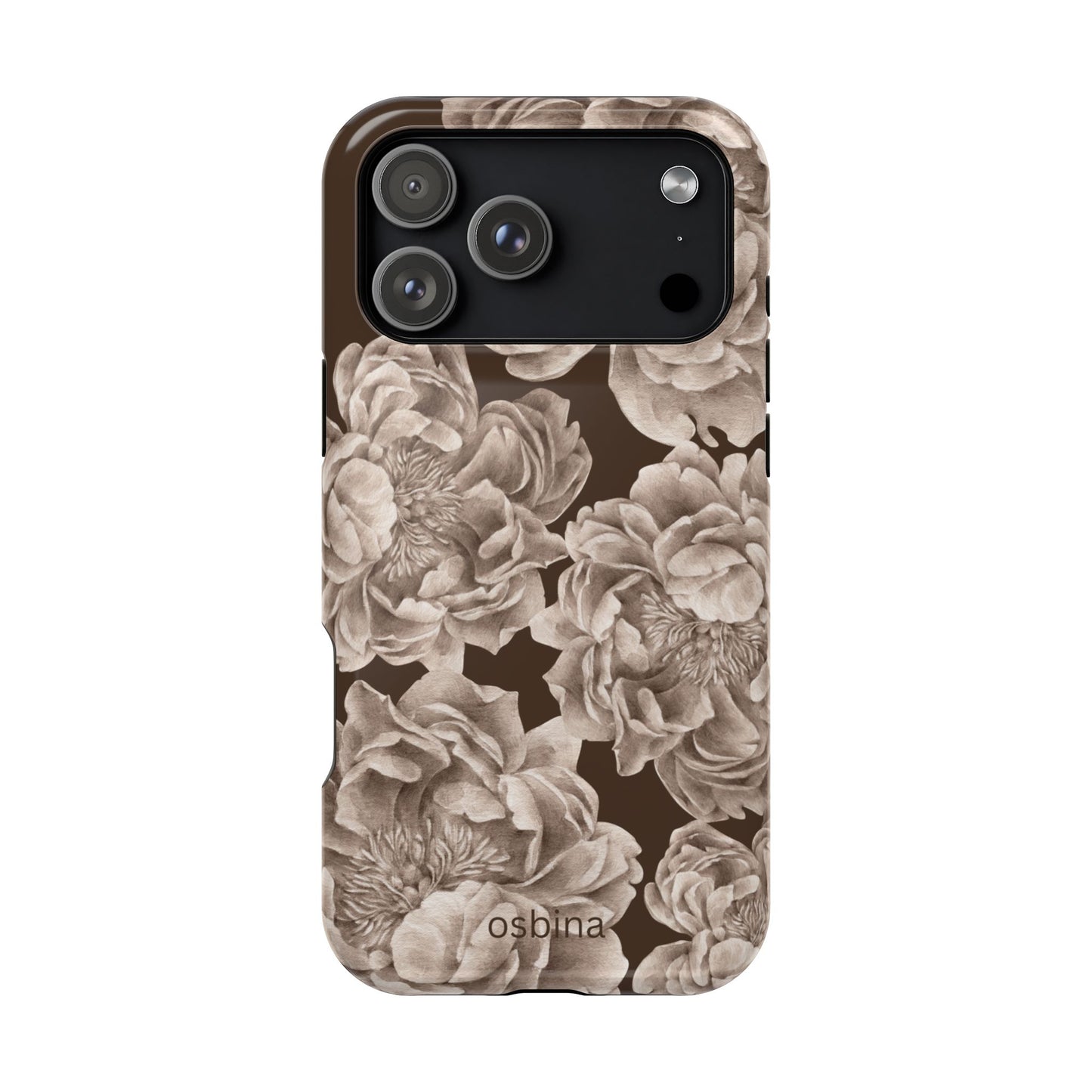 osbina | MagSafe for iPhone | Peony Espresso Designer Case