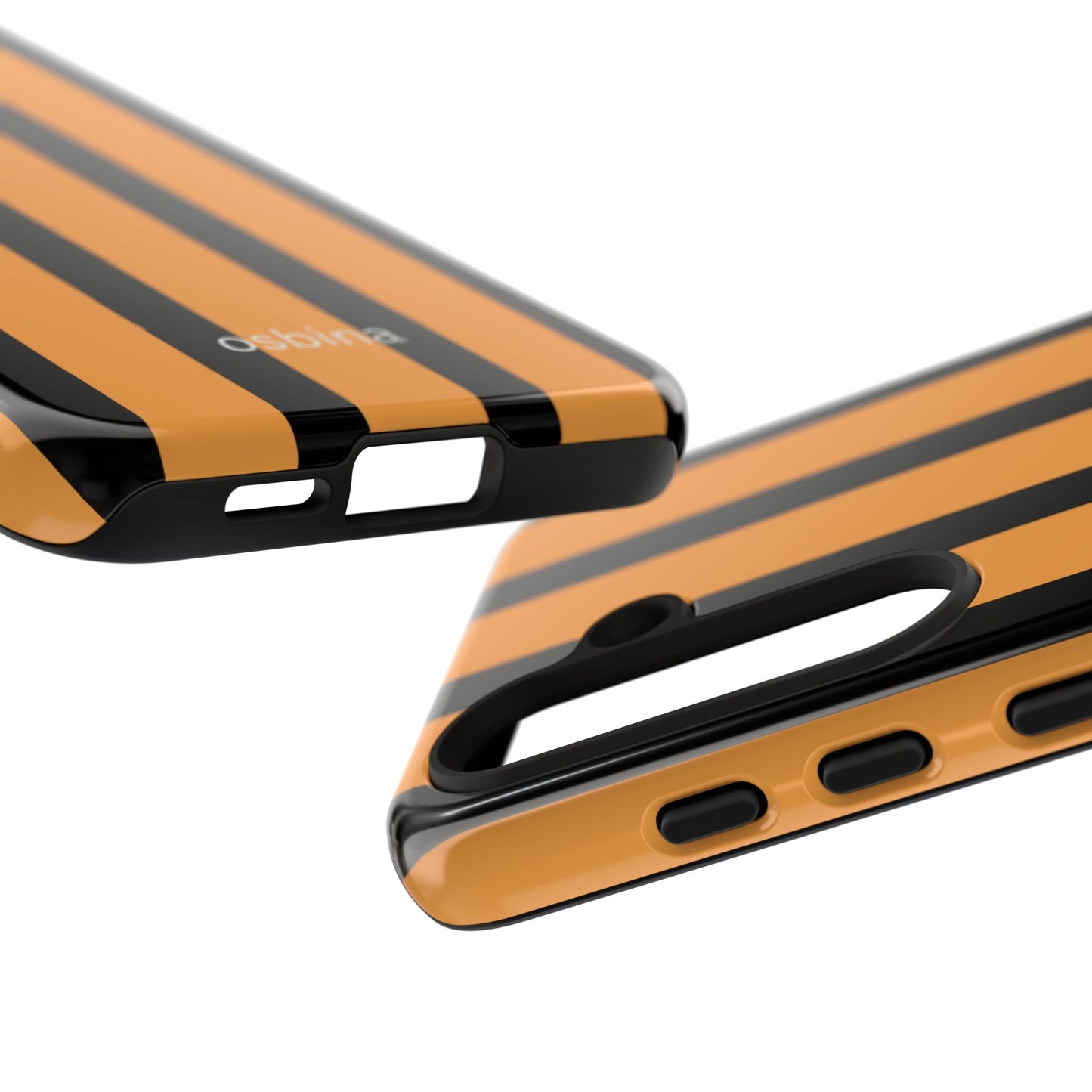 osbina | The Statement Stripe Case in Black + Orange | The Season Collective