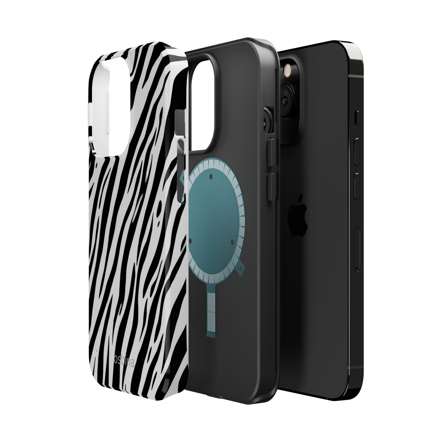 osbina | MagSafe Compatible for iPhone | The Bengal Bold Stripe Case in White + Black | The Season Collective