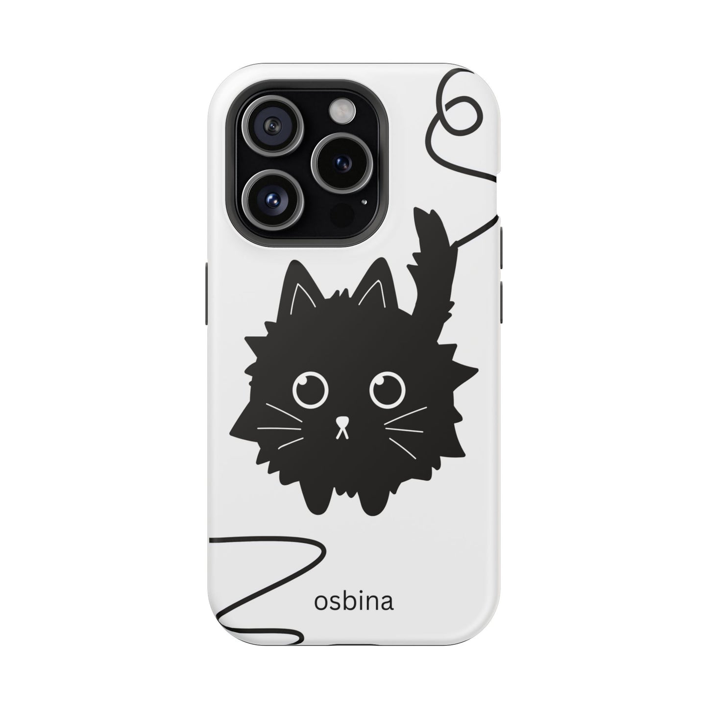 osbina | MagSafe compatible for iPhone | Midnight Couture Cat Phone Case | Season Collective Collection