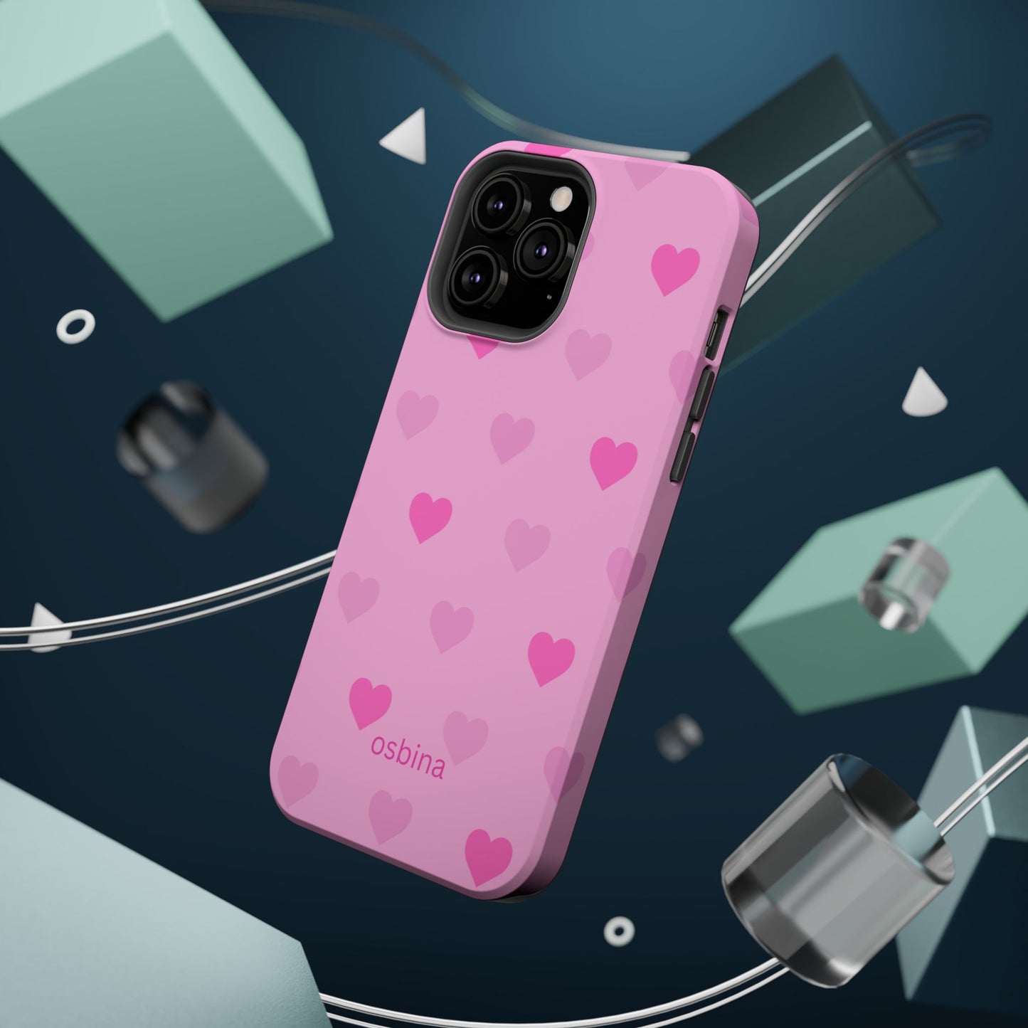 osbina | MagSafe compatible for iPhone | The Blushing Hearts Case | YAYOU Collection Supporting Shine Like Sable