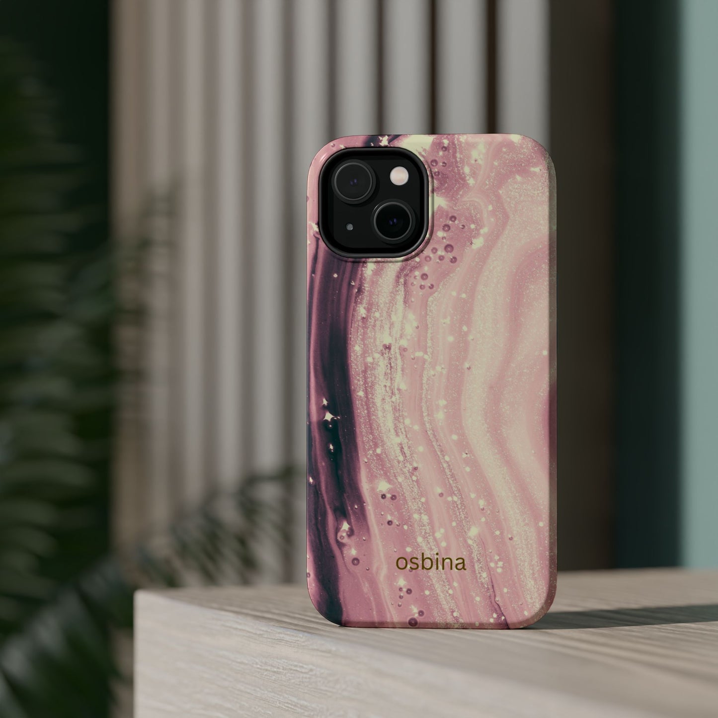 osbina | MagSafe compatible for iPhone | The Amethyst Glow Phone Case | Modern Muse Collection