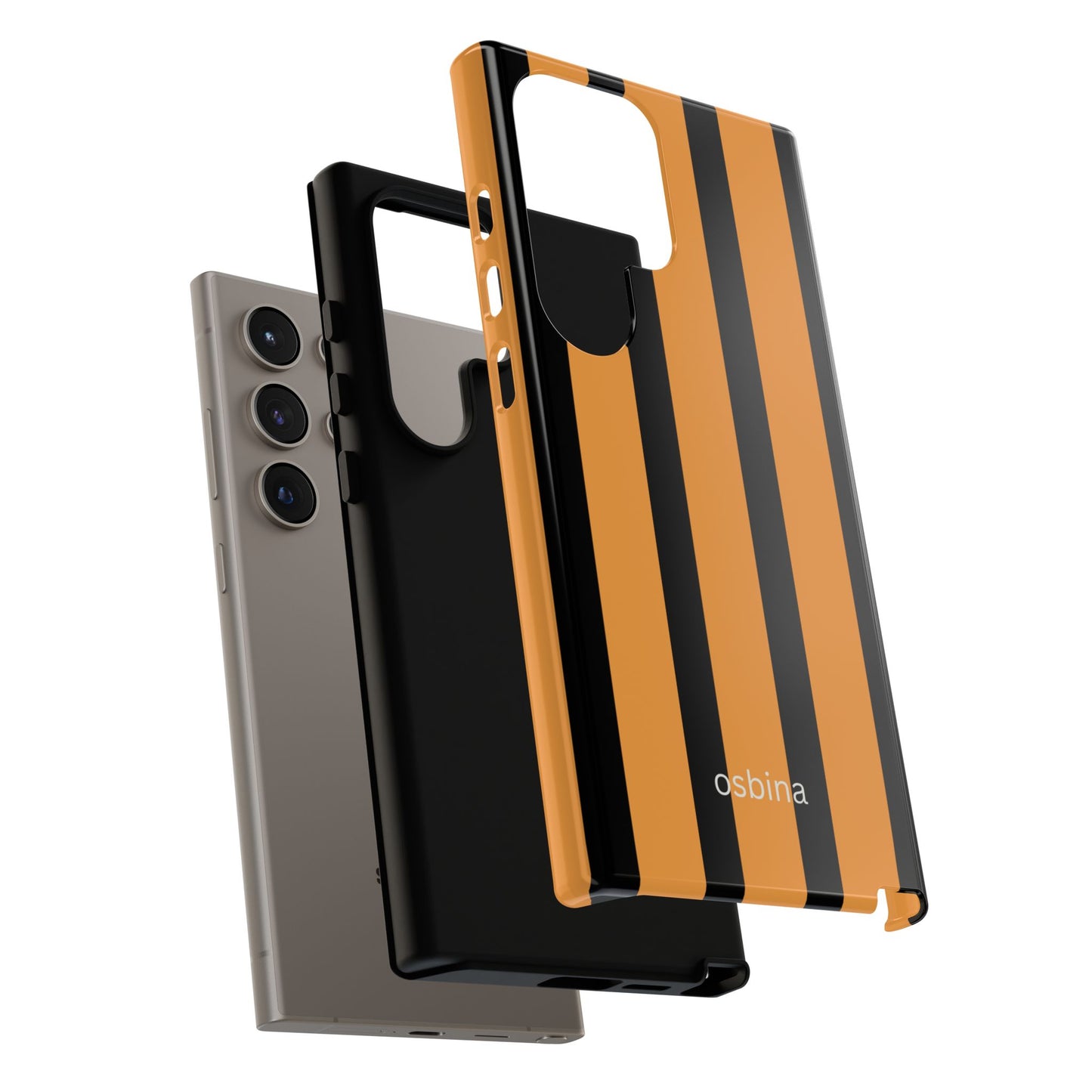 osbina | The Statement Stripe Case in Black + Orange | The Season Collective