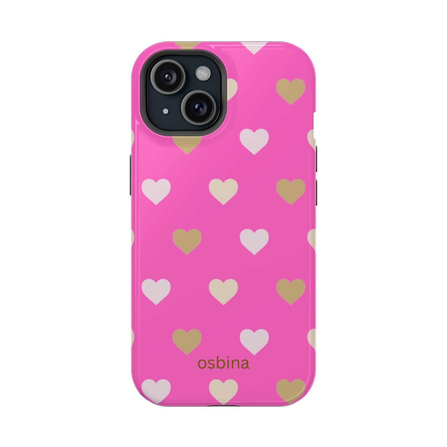 osbina | MagSafe compatible for iPhone | The Golden Hour Hearts Case | YAYOU Collection Supporting Shine Like Sable