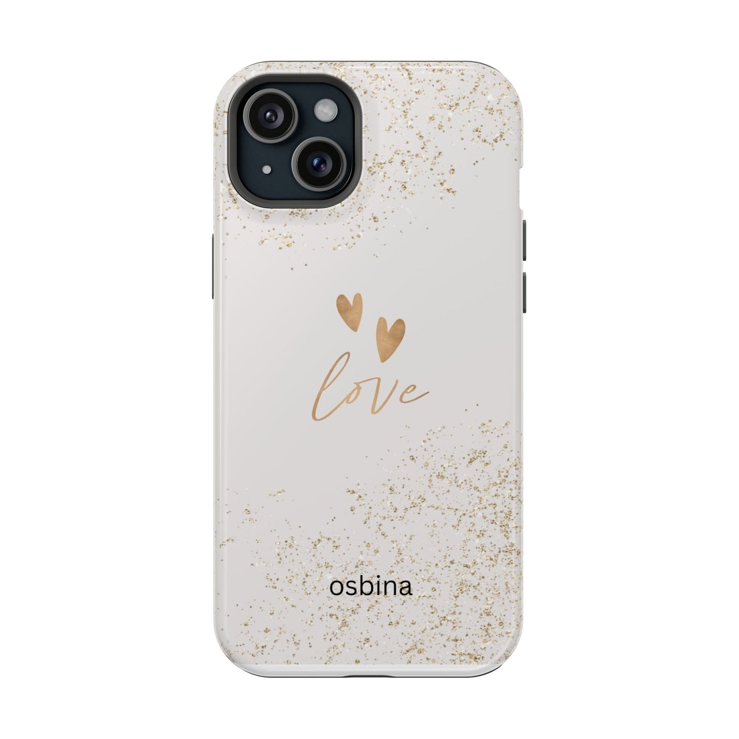 osbina | MagSafe compatible for iPhone | Golden Amour Phone Case | Modern Muse Collection
