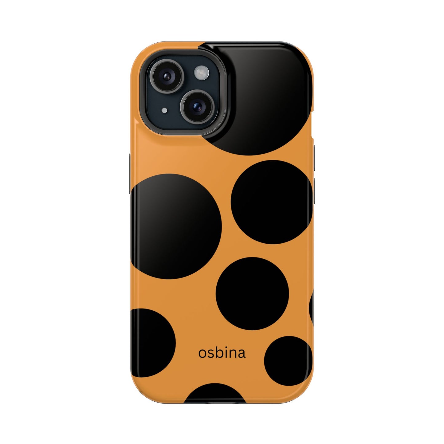 osbina | MagSafe Compatible for iPhone | The Bubble Statement Case in Orange + Black | The Season Collective