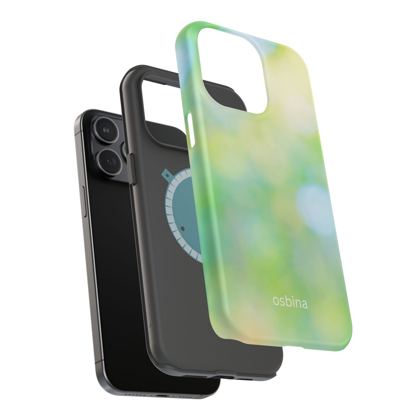 osbina | MagSafe compatible for iPhone | The Veridian Orbs Phone Case | Color Edit Collection