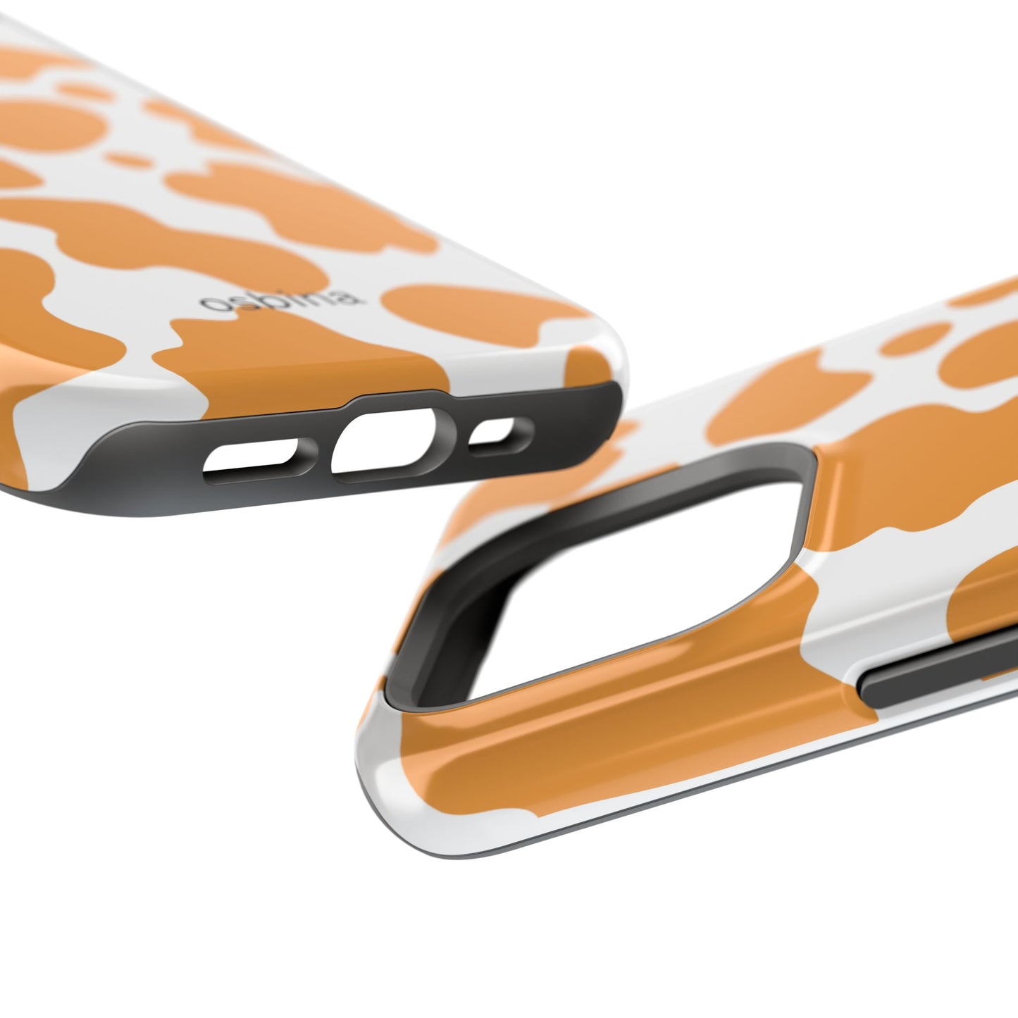 osbina | MagSafe Compatible for iPhone | Holy Cow, It’s Chic — The Orange Cow Print Case | The Season Collective