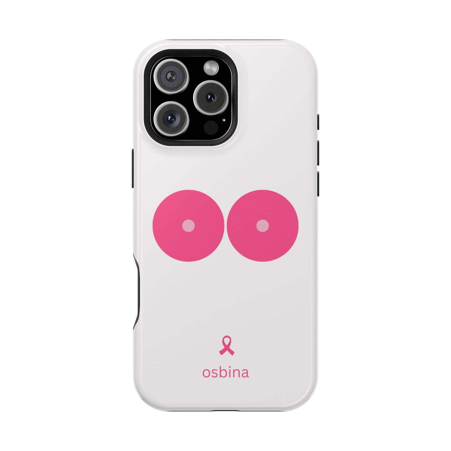 osbina | MagSafe compatible for iPhone | Limited Edition The Check Your Tatas Case in Light Pink + Soft Pink + Hot Pink | The Pink October Collection | Inspired By