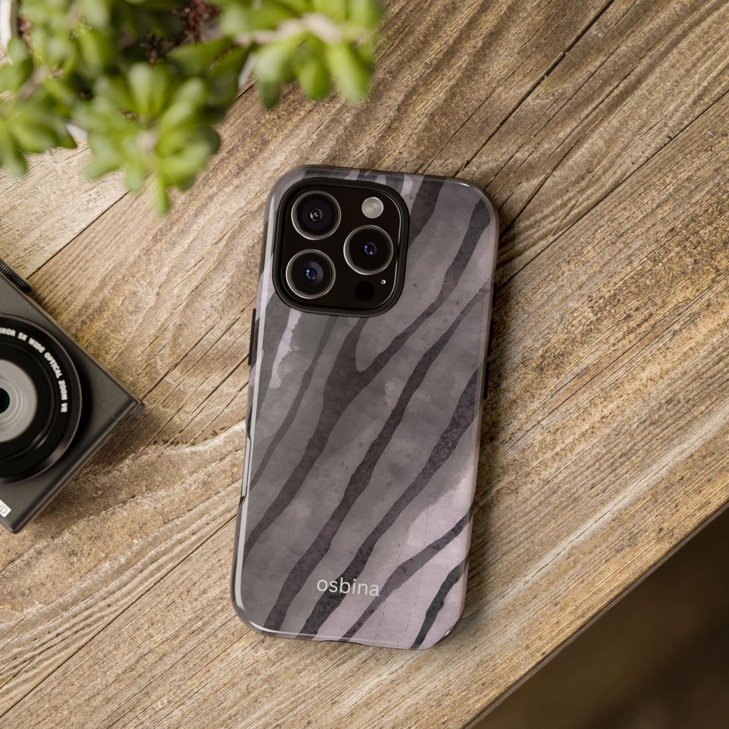 osbina | Stripes on Point — The Muted Gray + Black Tiger Case | The Season Collective